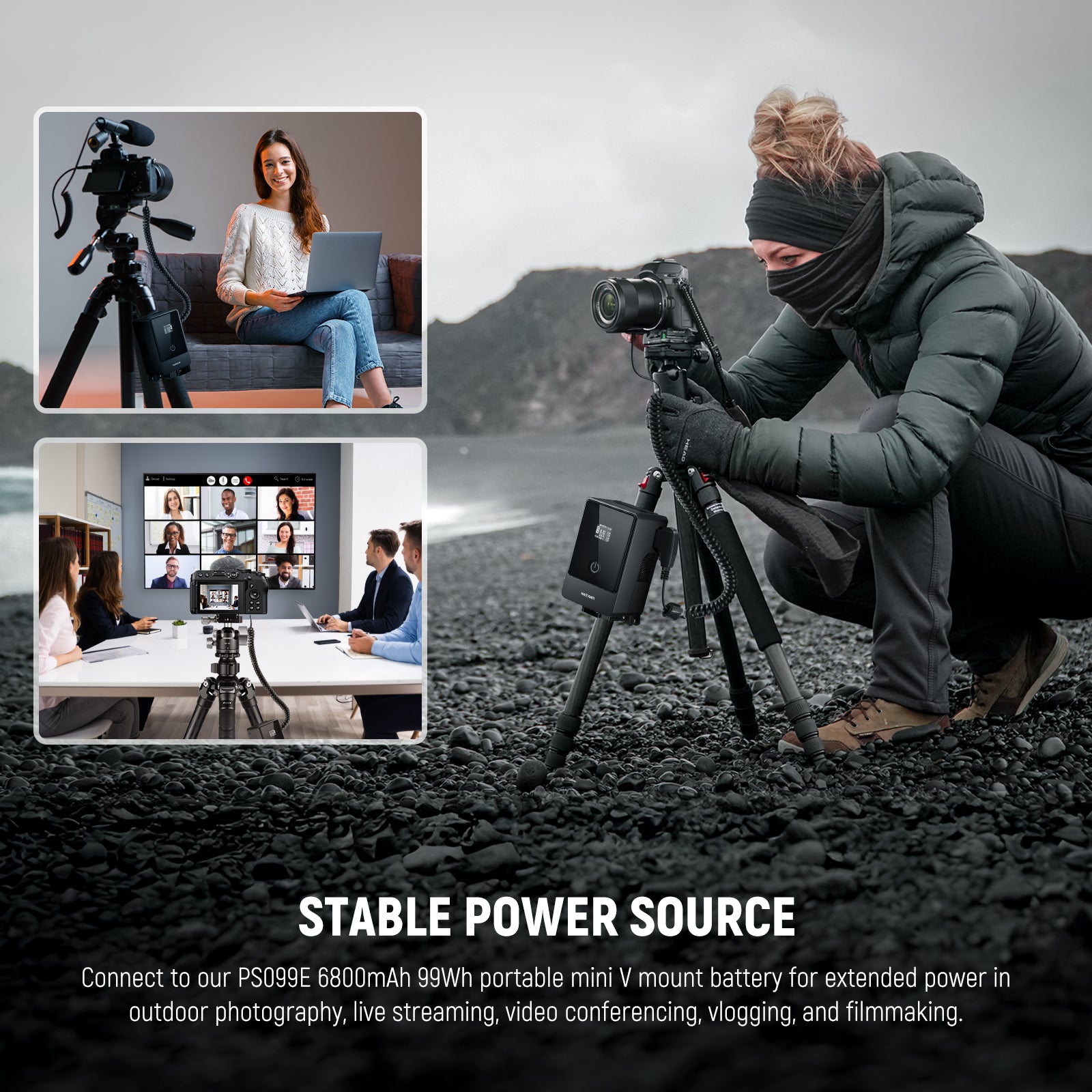 NEEWER VP EP5G Dummy Battery - EL25 to D-Tap Adapter for Sony Cameras - Power Your Camera On the Go for Vlogging, Filmmaking & Photography