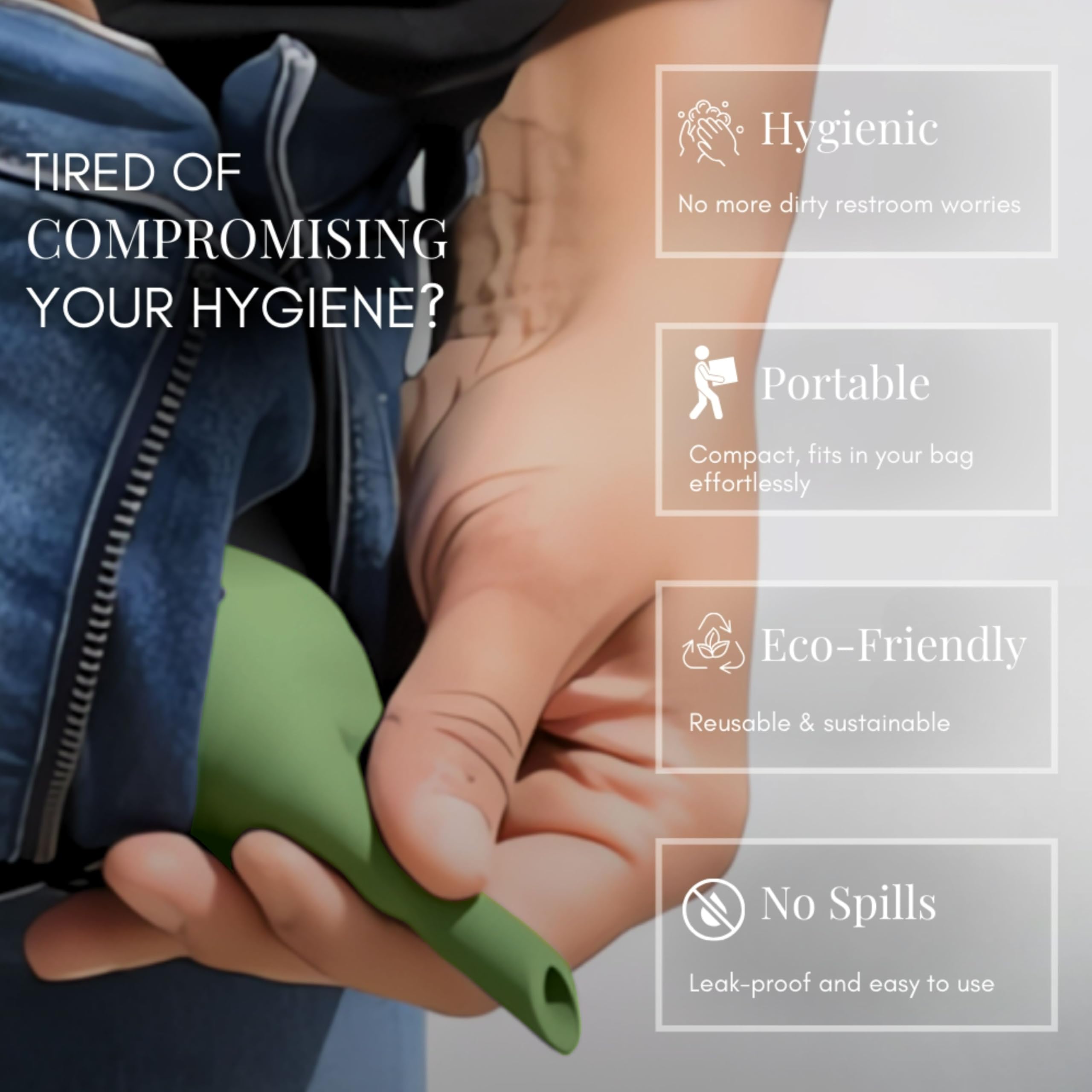Collapsible Female Urination Device - Portable Reusable Women's Urinal for Standing Pee - Travel, Camping & Outdoor Pee Funnel - Soft, Firm & Plus Size Options - Perfect for Hiking, Road Trips & Emergency Situations
