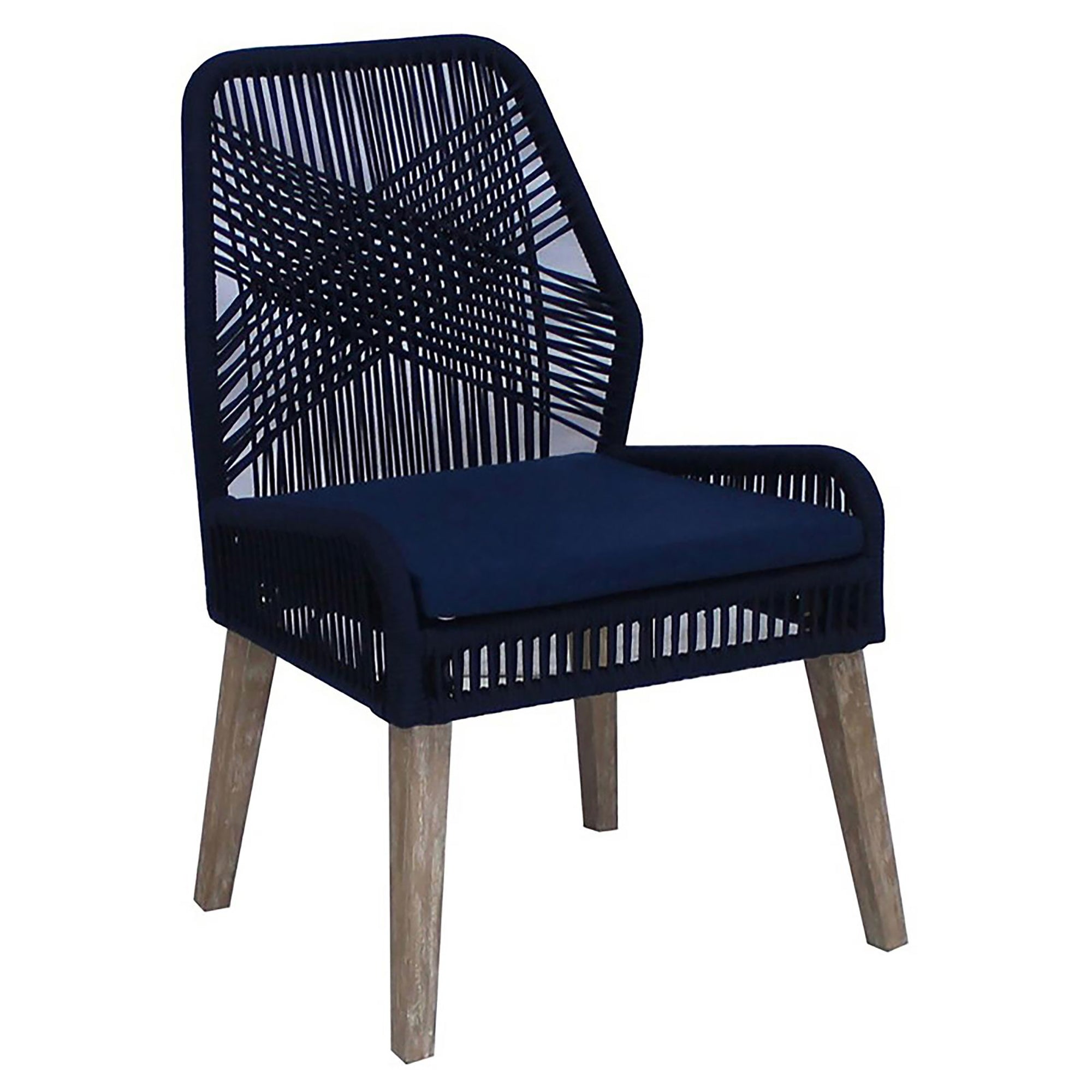 Dark Navy Upholstered Side Chairs (Set of 2) - Modern Dining Room Accent Chairs for Kitchen, Breakfast Nook or Office