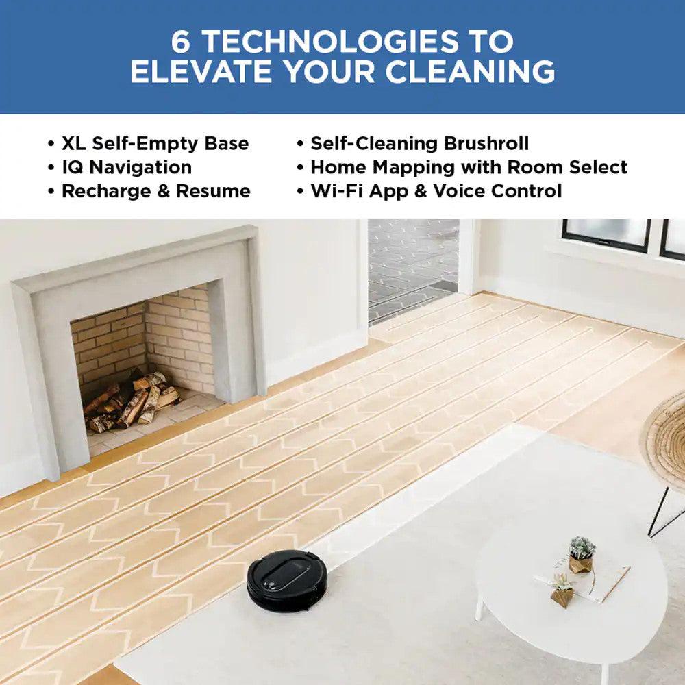 SHARK IQ Robot Self Empty XL Vacuum - Certified Refurbished with Home Essentials Warranty (Model R101AE) - Perfect for Pet Hair & Hardwood Floors Cleaning