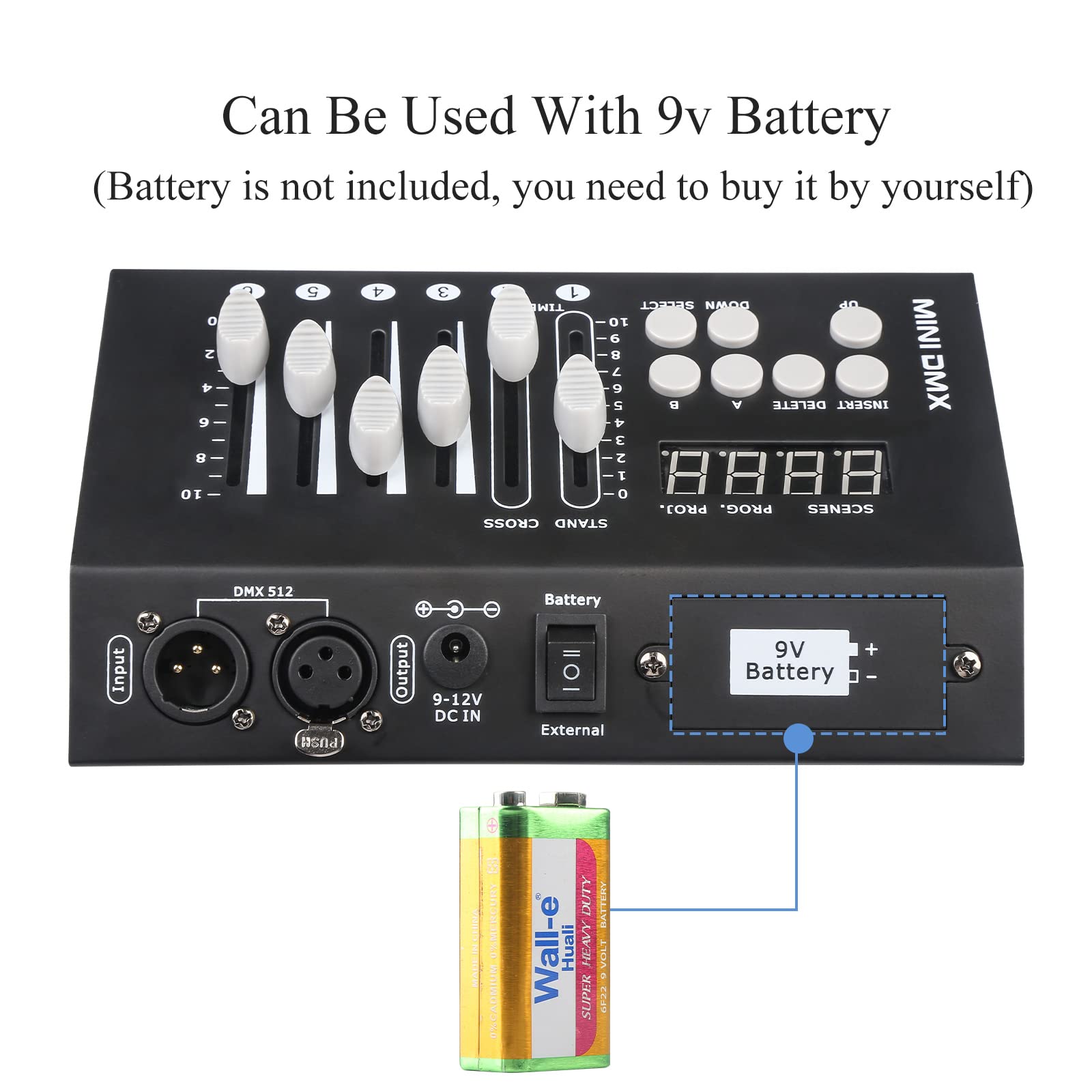 Professional DMX512 Light Controller - 54 Channel Portable Mini DJ Lighting Controller with DMX Decoder | Perfect for Stage Shows, Clubs, and Home Lighting Effects