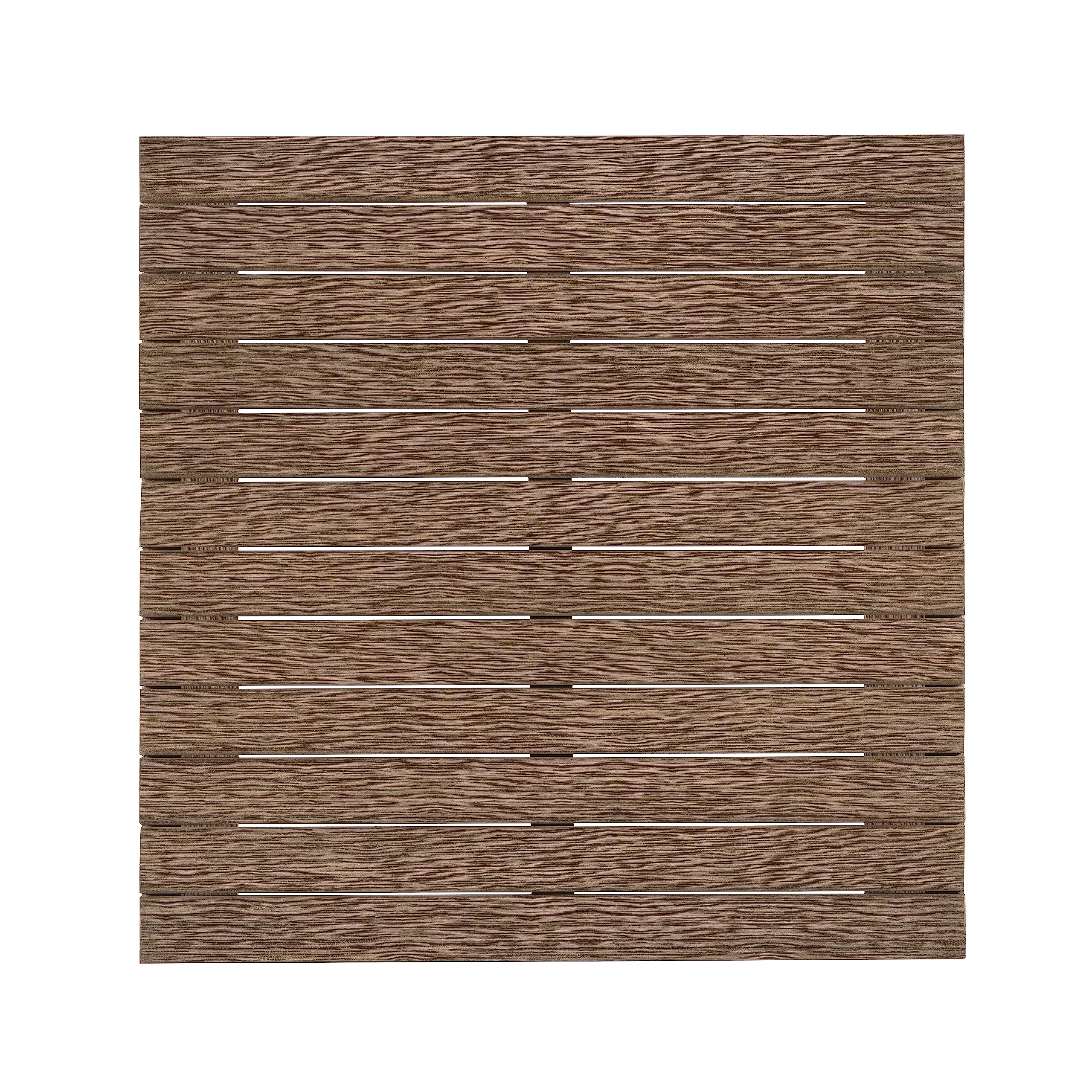 Linon Natural Silas Oversized Eucalyptus Outdoor Coffee Table - Weather-Resistant Patio Furniture for Garden, Poolside & Backyard Decor
