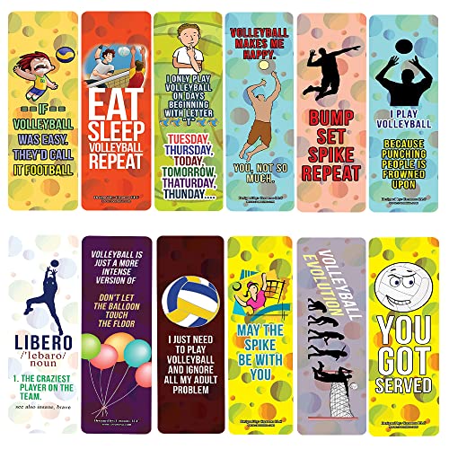 Funny Volleyball Bookmarks (2-sets)