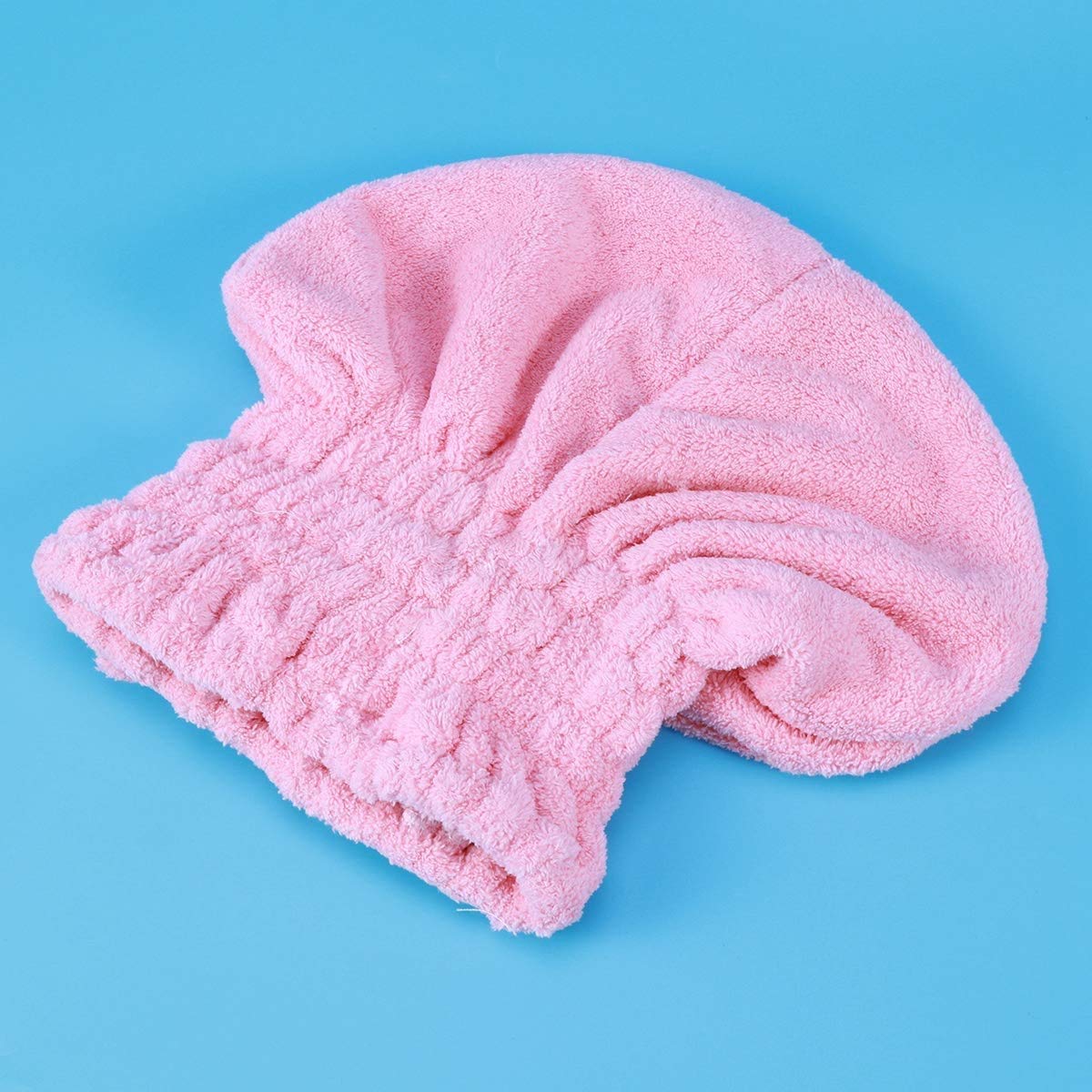 HEOBRO 2-Pack Microfiber Hair Towel Wrap with Bow - Super Absorbent Quick Dry Hair Turban for Women - Perfect for Curly, Long & Wet Hair After Shower, Swimming or Spa (Pink)