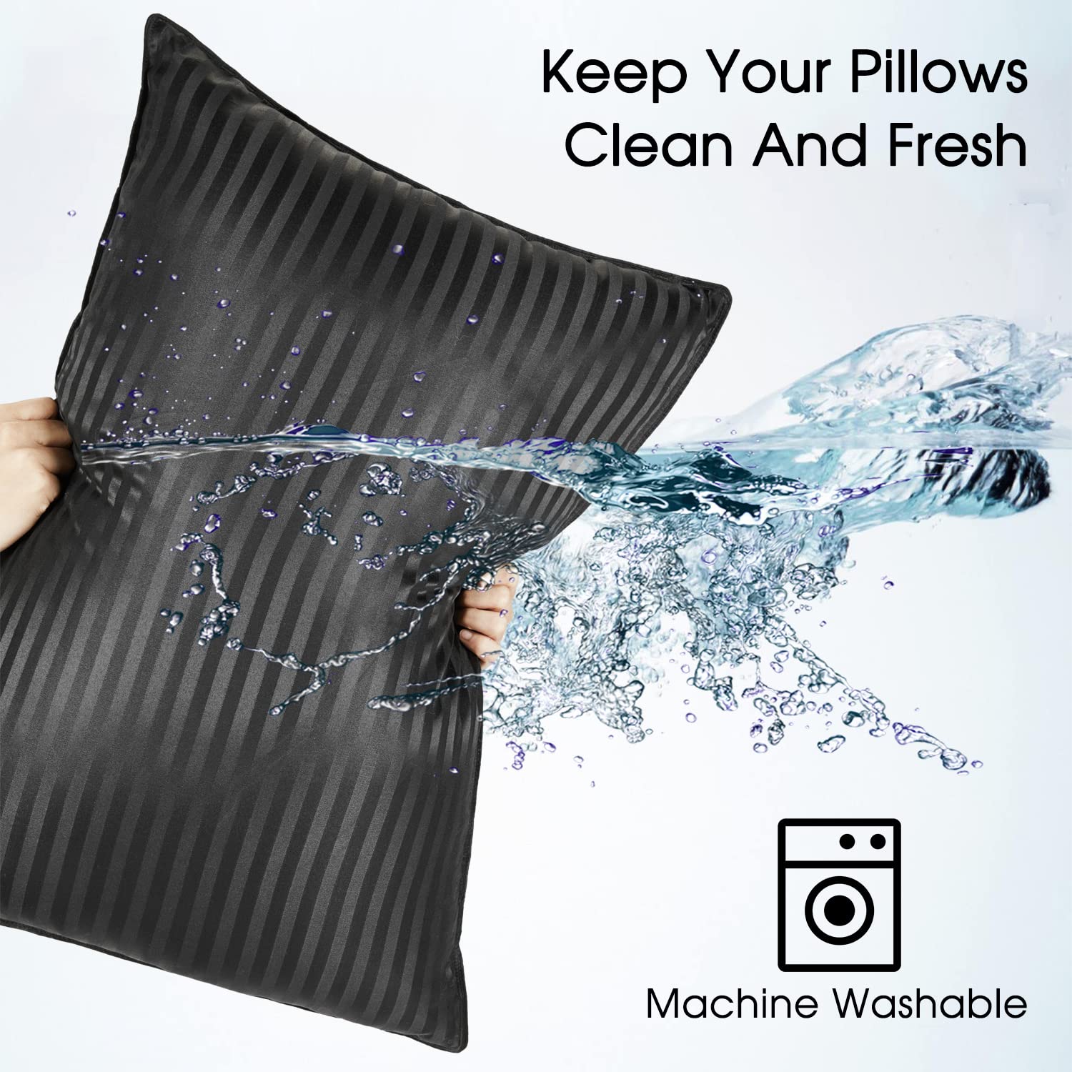 Premium Queen Size Pillows Set of 2 - Ultra Soft Down Alternative Bed Pillows, 20x28 Inches, Luxury Hotel Collection for Side, Back & Stomach Sleepers - Perfect for Home, Guest Room & Airbnb