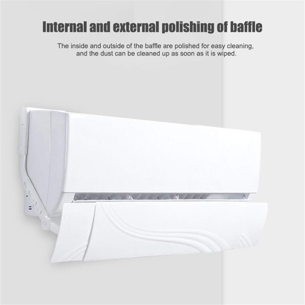 Adjustable Telescopic Air Conditioner Wind Deflector - Easy Installation for Home & Office Cooling - White (Perfect for Bedroom, Living Room & Workspace)
