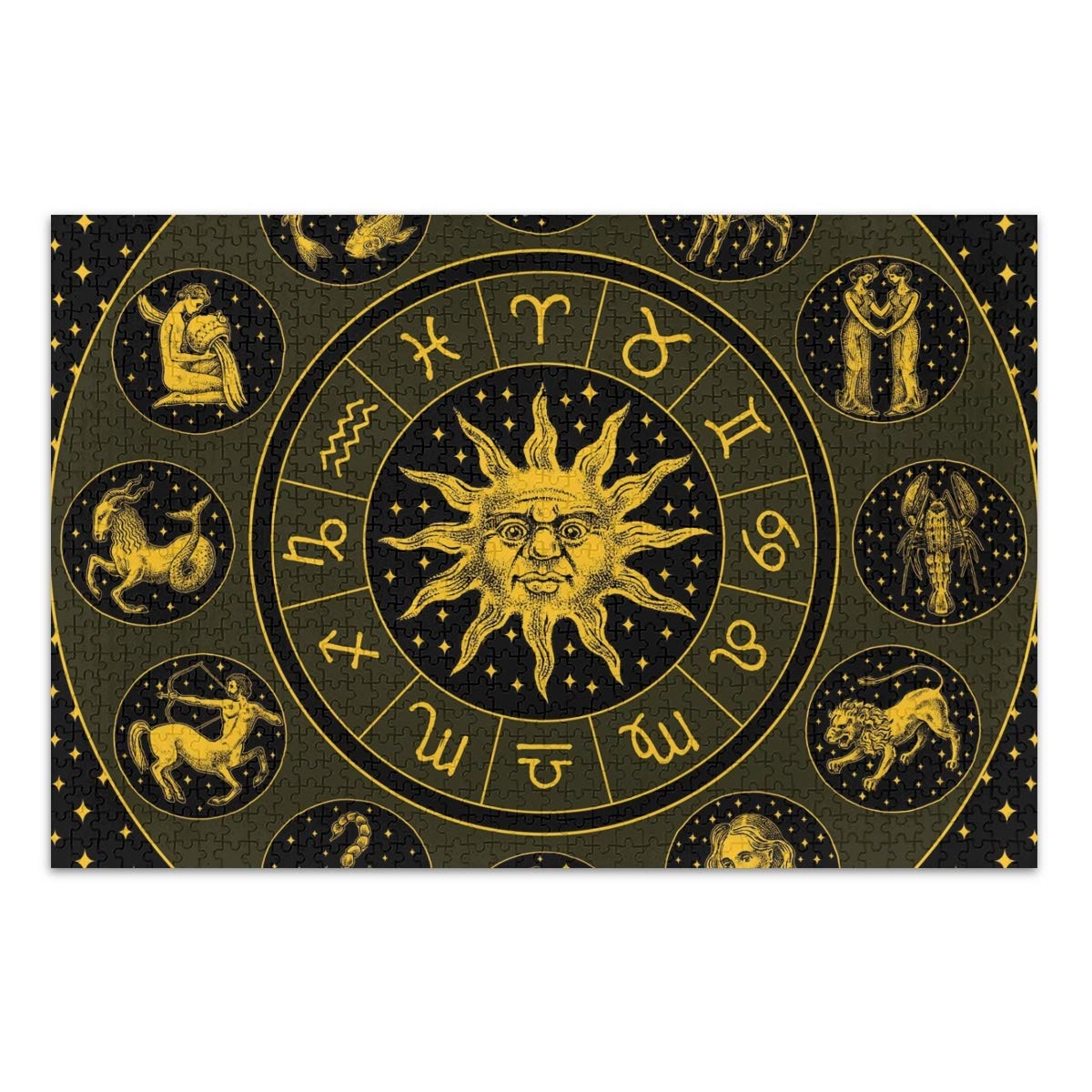 500-Piece Zodiac Wheel Jigsaw Puzzle - Fun Family Game & Home Decor