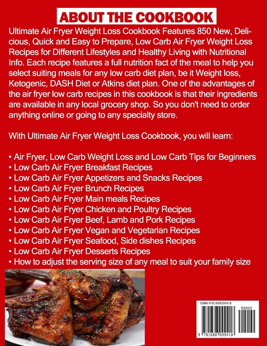 Ultimate Air Fryer Weight Loss Cookbook: 850 Easy Low-Carb Recipes for Healthy Living with Nutritional Info – Perfect for Keto, Paleo & Busy Lifestyles