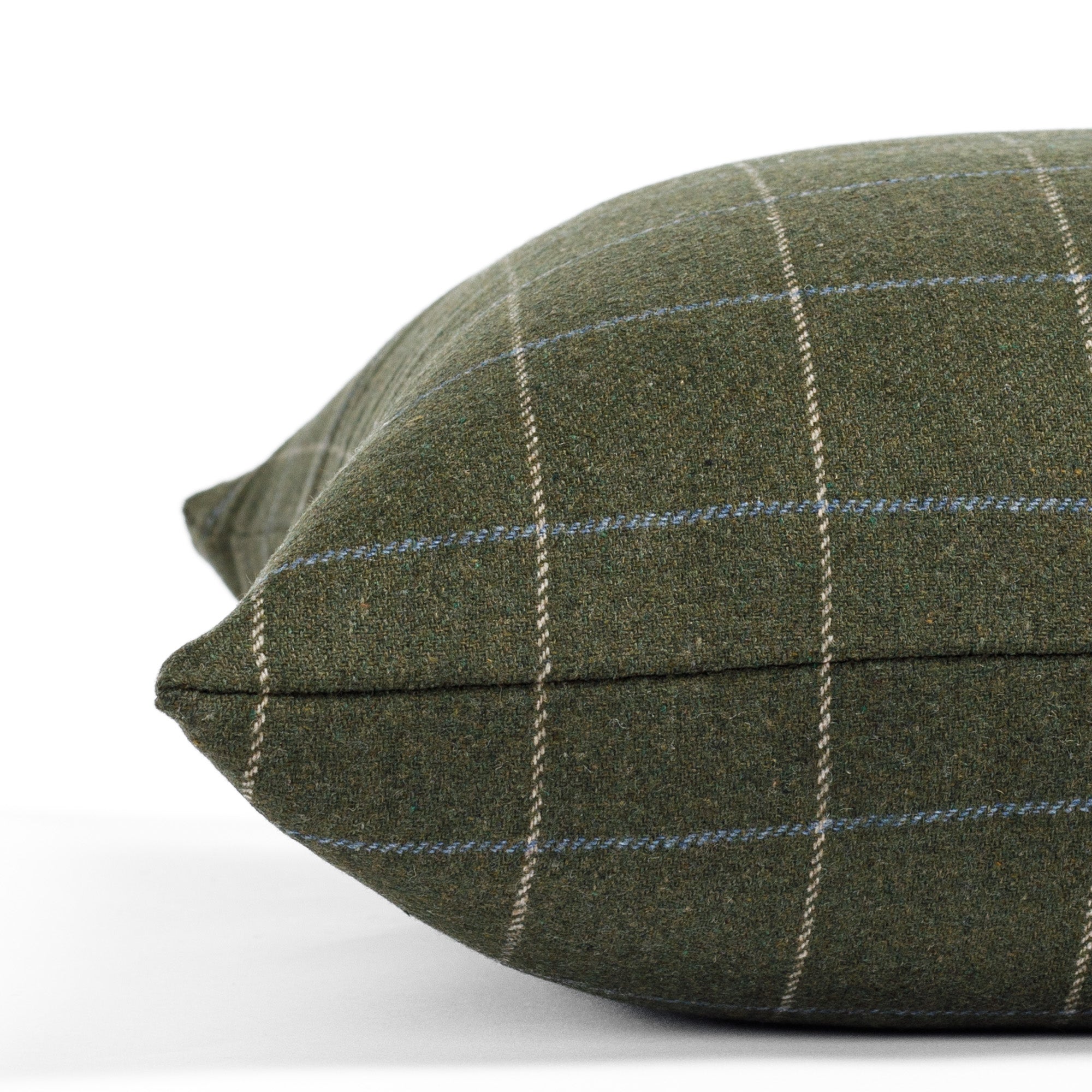 Addison Plaid 20x20 Decorative Throw Pillow Cover - Moss Green Checkered Pattern for Sofa, Bed & Home Decor