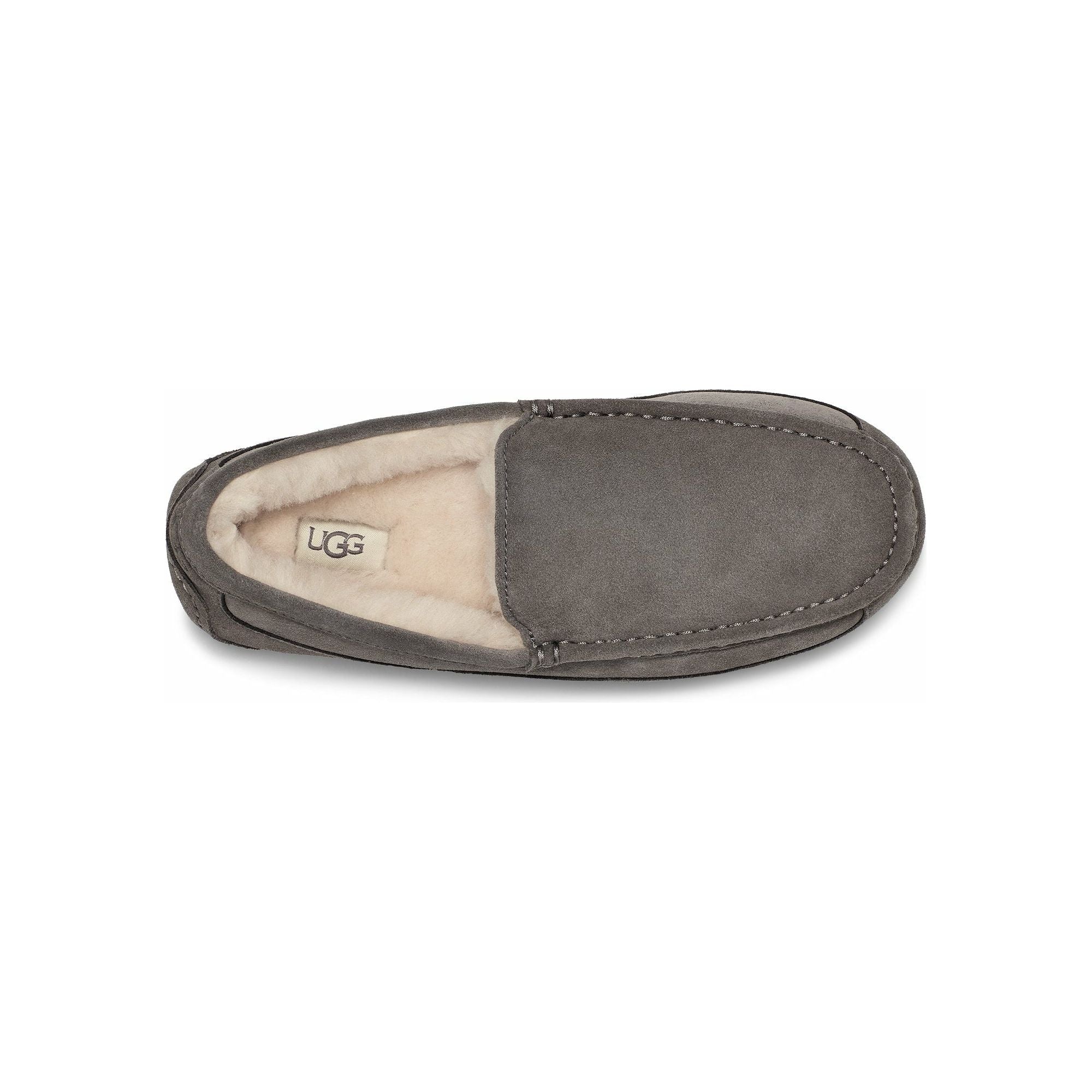 UGG Men's Ascot Slipper - Cozy Grey House Slippers for Indoor Comfort & Relaxation at Home