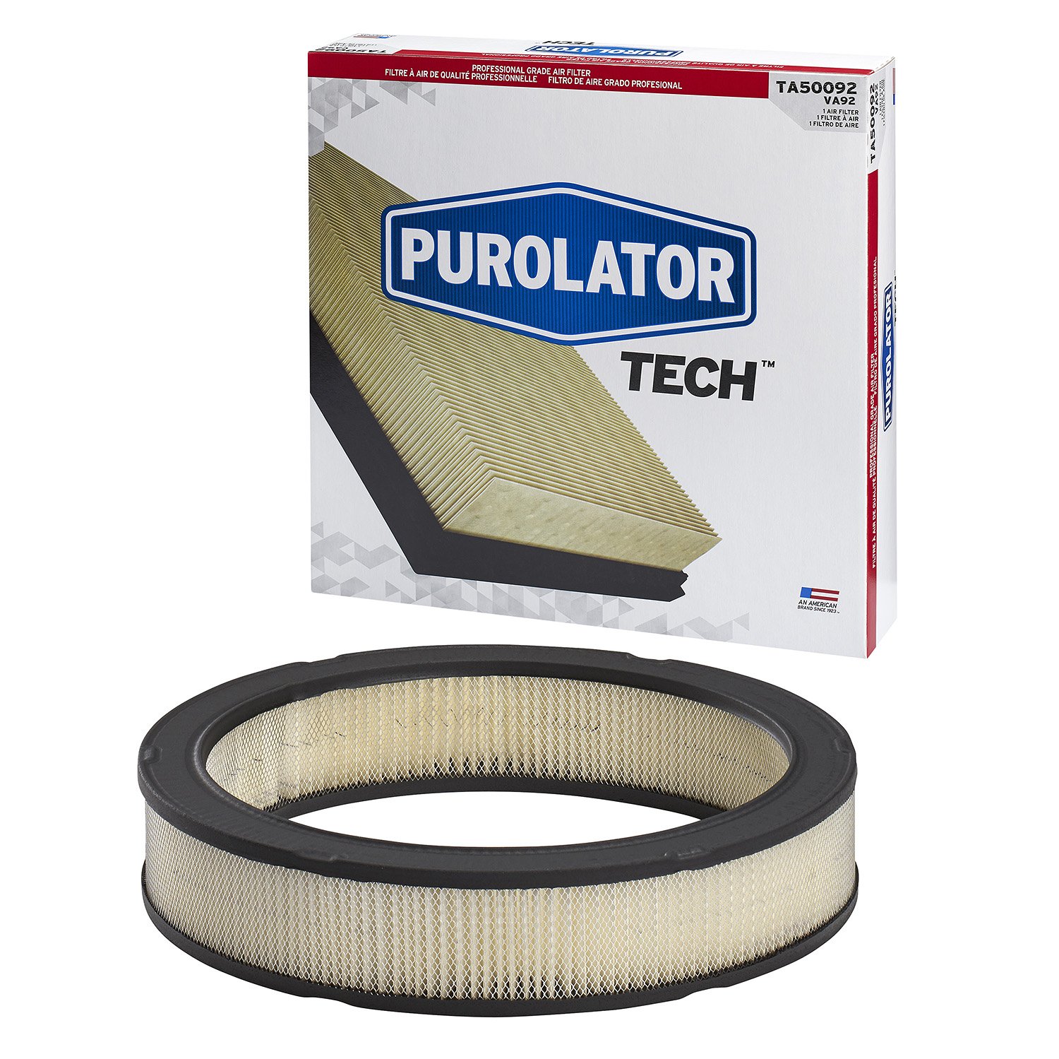 Purolator TA50092 PurolatorTECH High Performance Air Filter for Cars, Trucks & SUVs - Improves Engine Efficiency & Airflow - Ideal for City Driving & Off-Road Adventures
