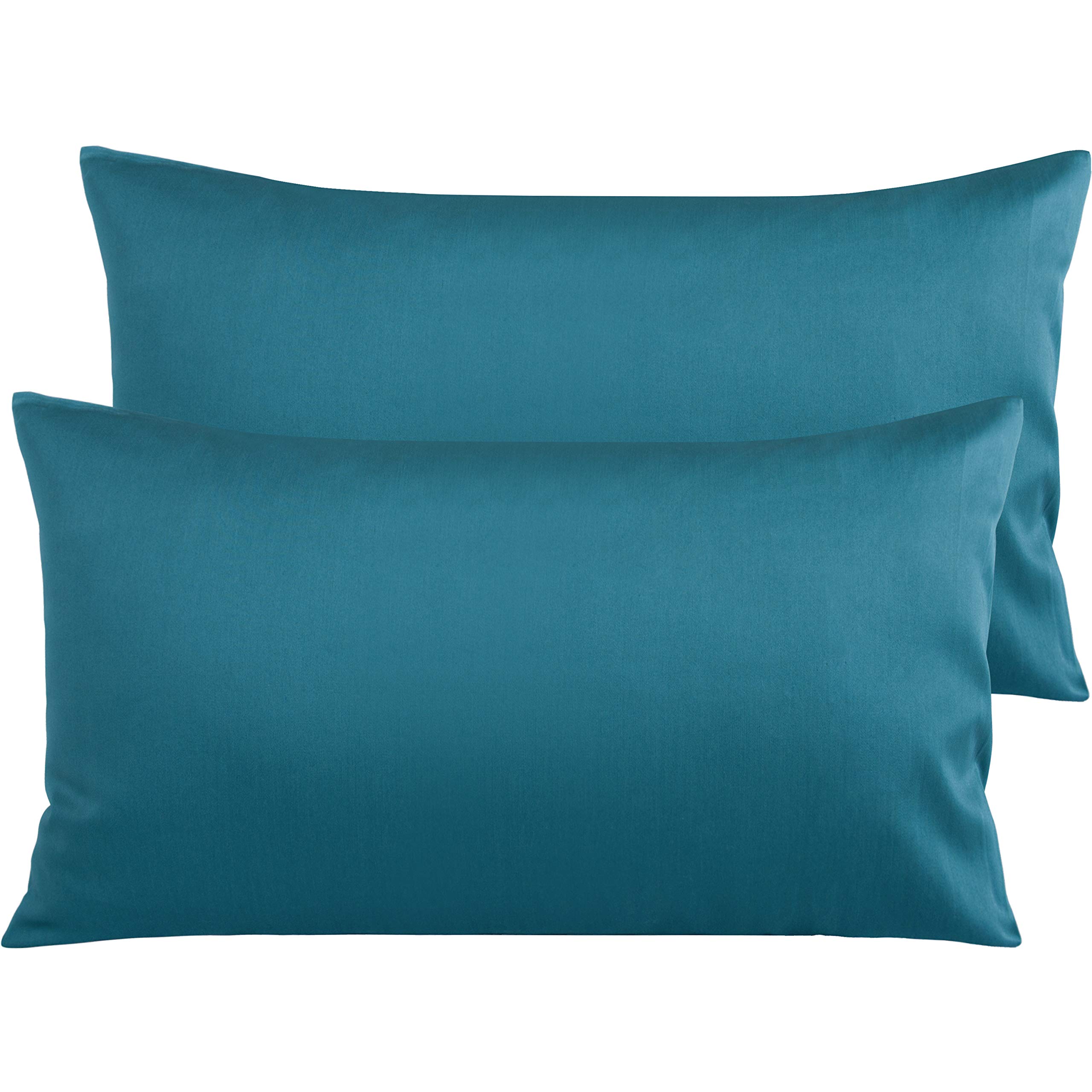 Premium Egyptian Cotton King Pillowcases Set of 2 - 500 Thread Count Luxury Bedding - Soft Breathable Envelope Closure Pillow Covers 20x36 Inches - Slate Blue - Perfect for Master Bedroom, Guest Room & Hotel Use