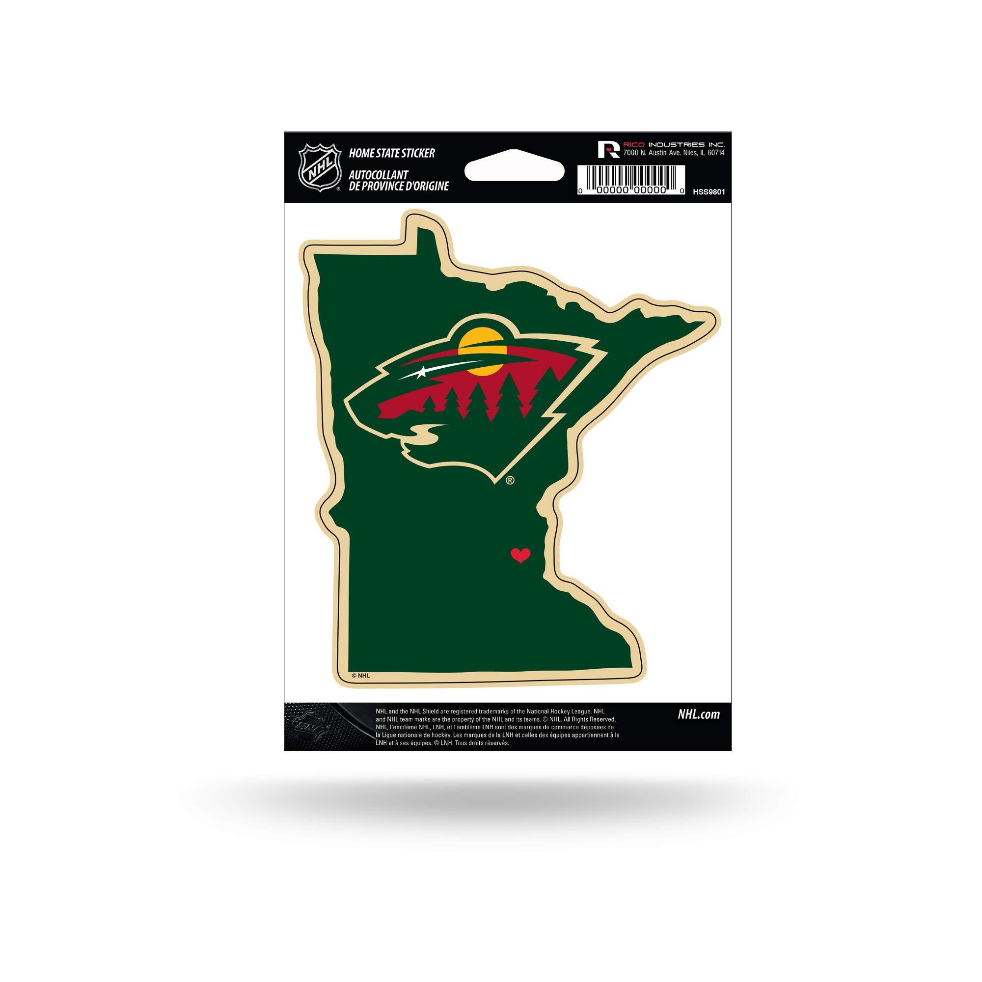 NHL Rico Industries Home State Sticker 5