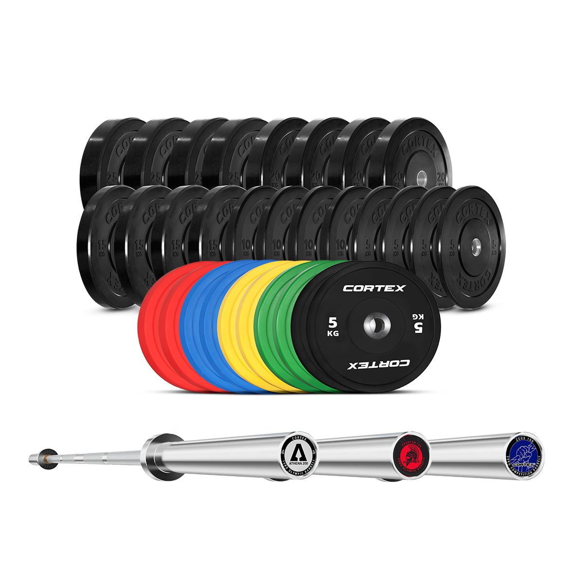 Custom Olympic Weight Set - Premium Weightlifting Equipment for Home & Gym Training - Perfect for Strength Training, CrossFit & Powerlifting