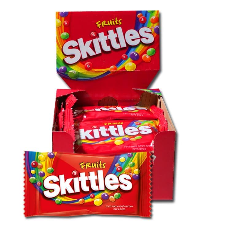 Kosher Fruit Skittles Candy - 14 Pack | Assorted Flavors | Vegan & Gluten-Free Snacks for Parties, Halloween, Movie Nights & Office Treats