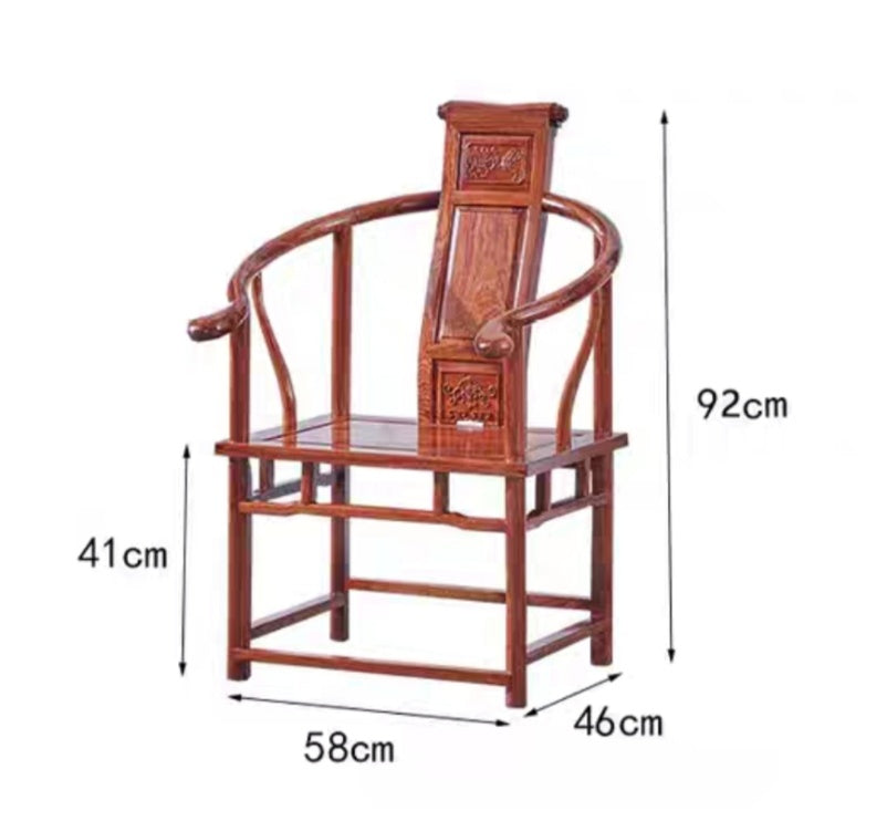 Premium African Rosewood Tea Table Set - Handcrafted Wooden Coffee Table with Matching Stools - Perfect for Living Room, Patio, and Garden Relaxation