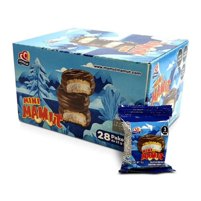 Gamesa Mini Mamut Cookies | 28 Count Box | Perfect for Snacking, Lunchboxes & Party Treats