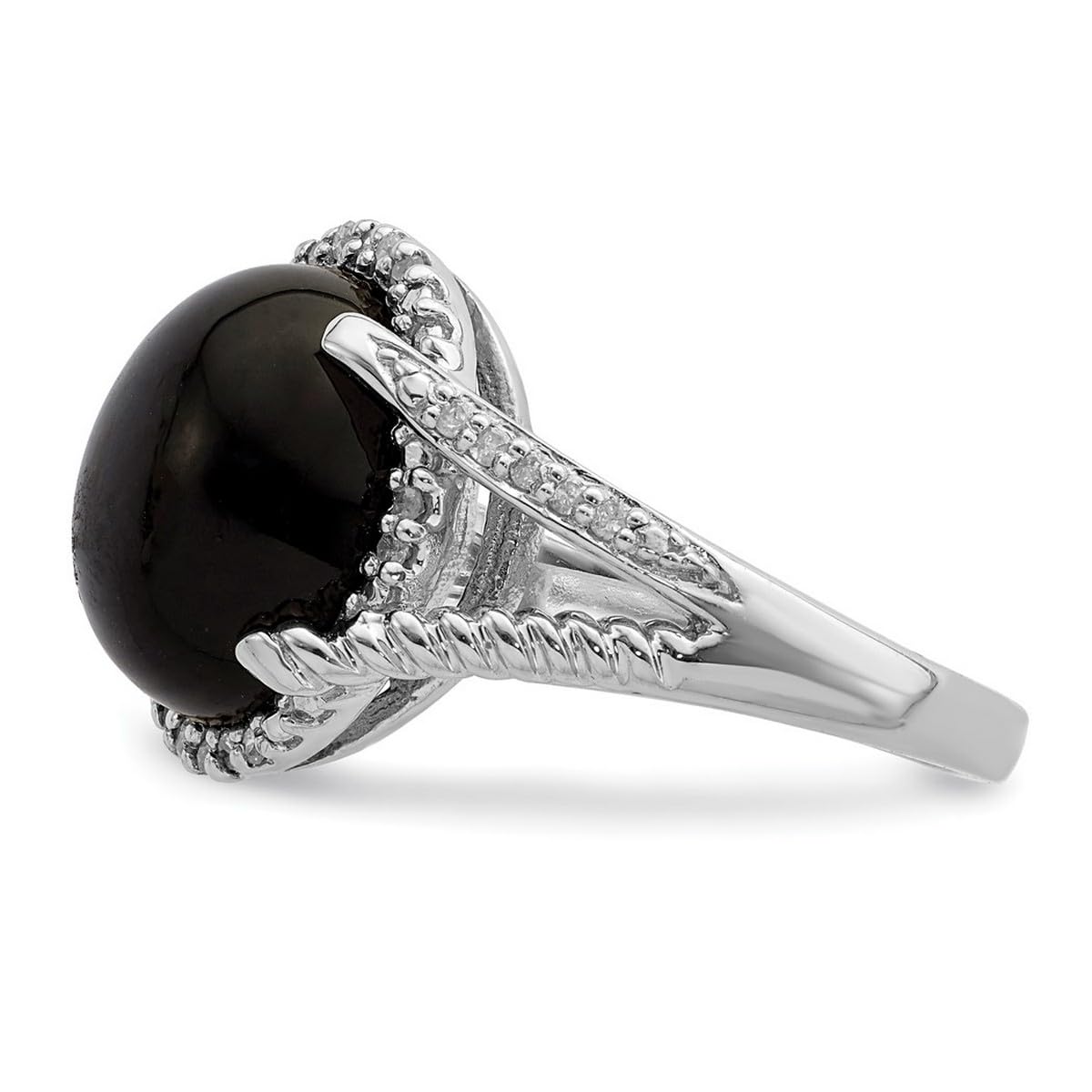 925 Sterling Silver Simulated Onyx & Diamond Ring for Women | Elegant Fashion Jewelry | Perfect for Parties, Weddings & Everyday Wear