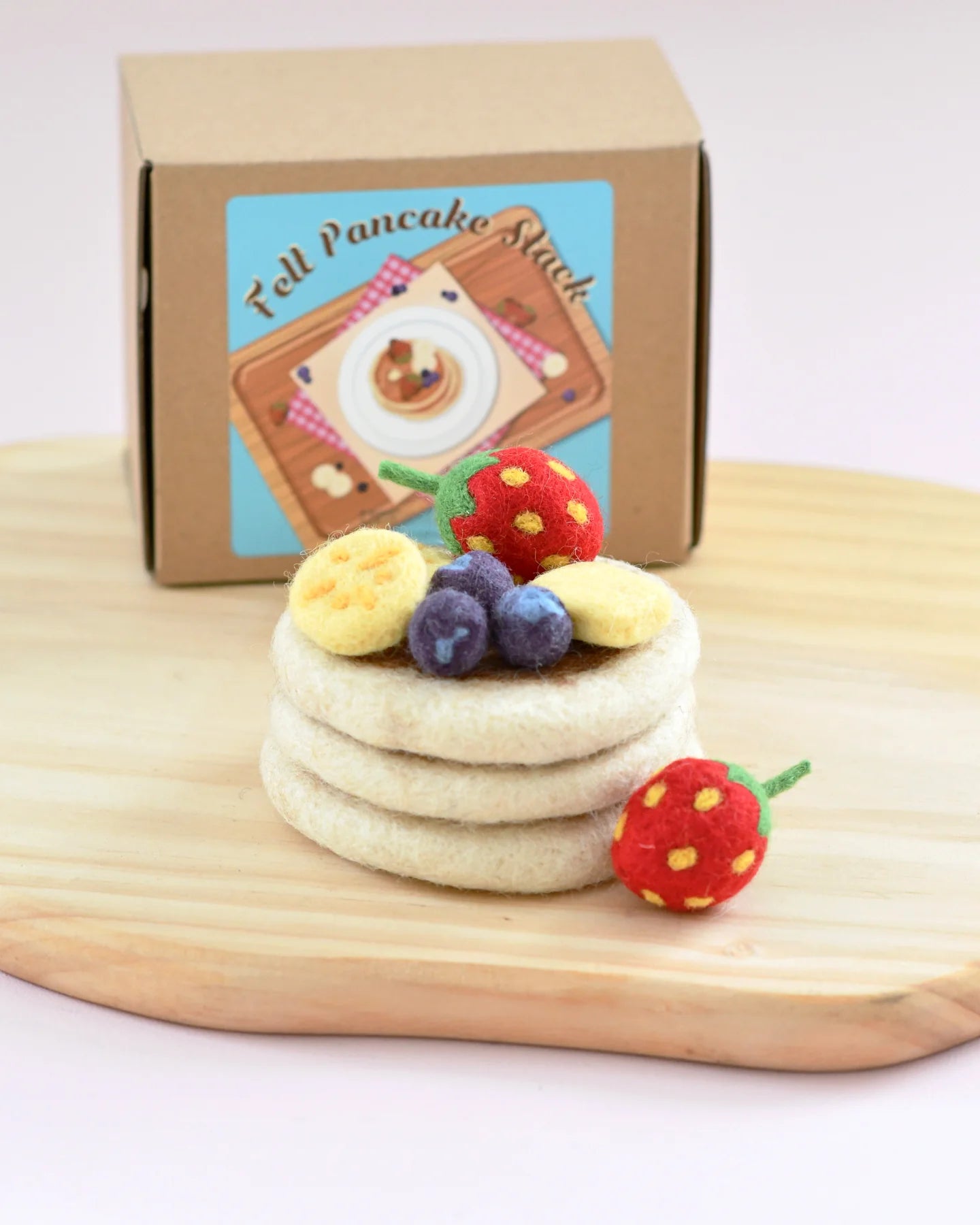 Pancake Stack Set - Felt Play Food for Kids - Pretend Play Kitchen Toys for Toddlers & Preschoolers - Perfect for Imaginative Play & Learning