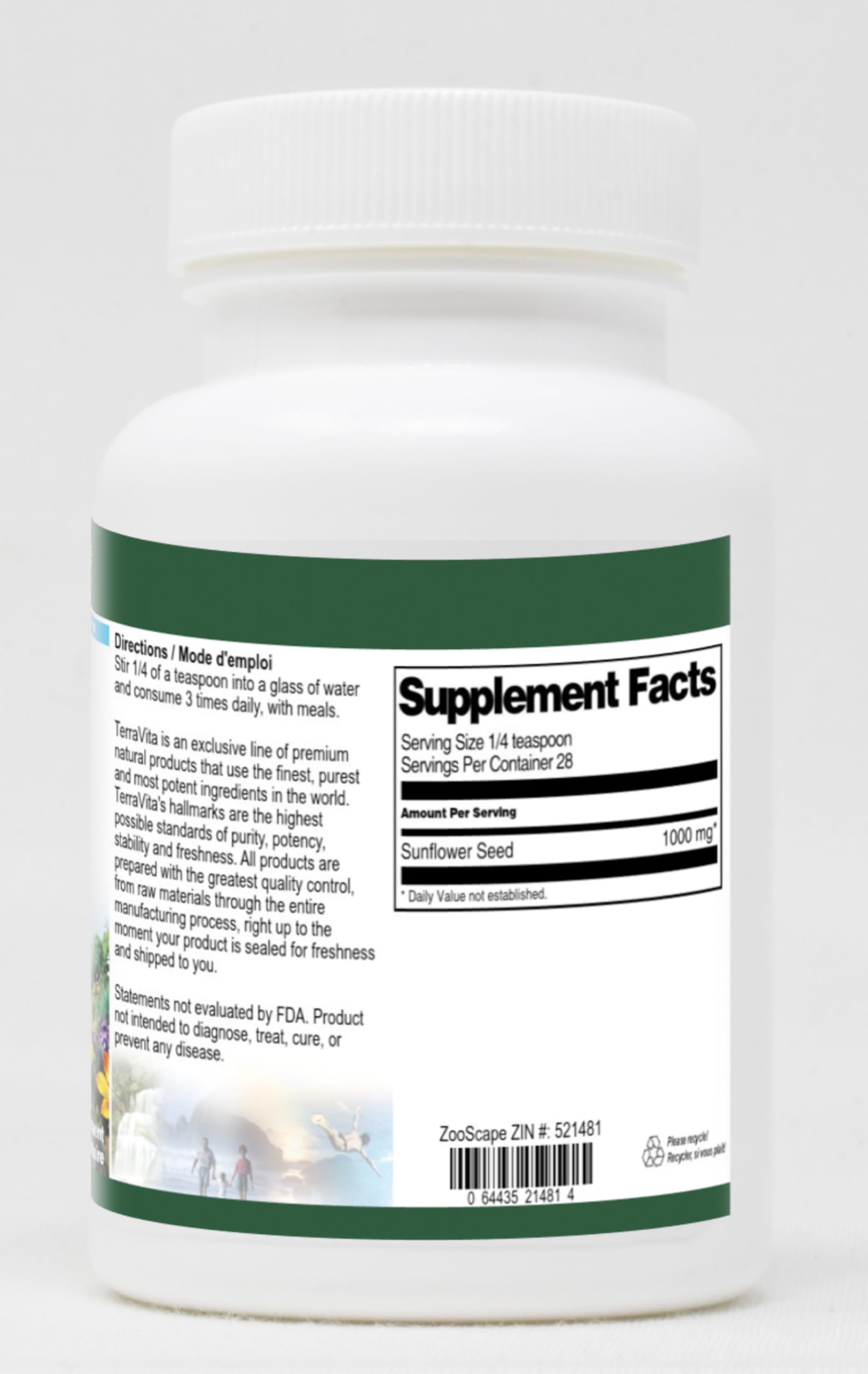 Organic Sunflower Seed Powder 1 oz (ZIN: 521481) - Vegan Protein Source for Smoothies, Baking & Healthy Snacks