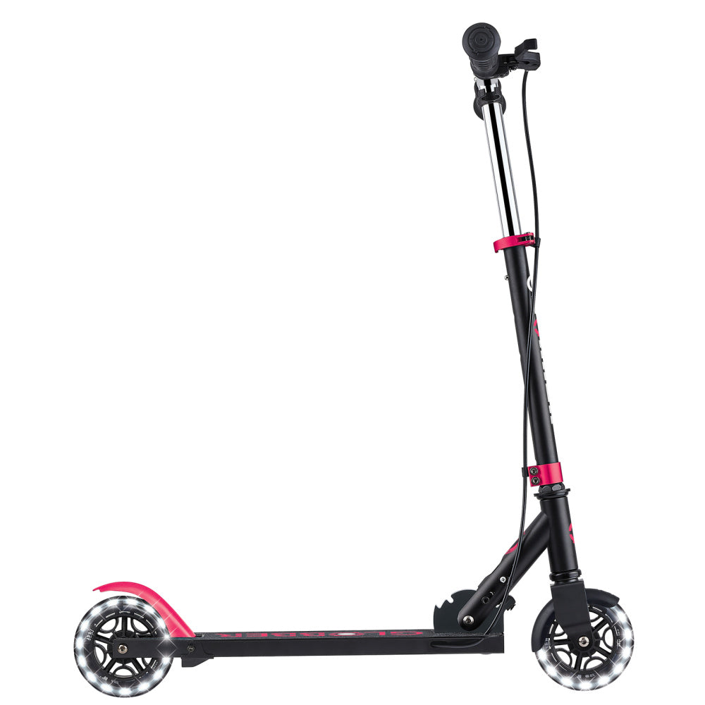 Globber Flow Element Junior LED Lights Scooter for Kids - 3 Wheel Kick Scooter with Adjustable Handlebar - Perfect for Outdoor Play, Commuting & Neighborhood Rides