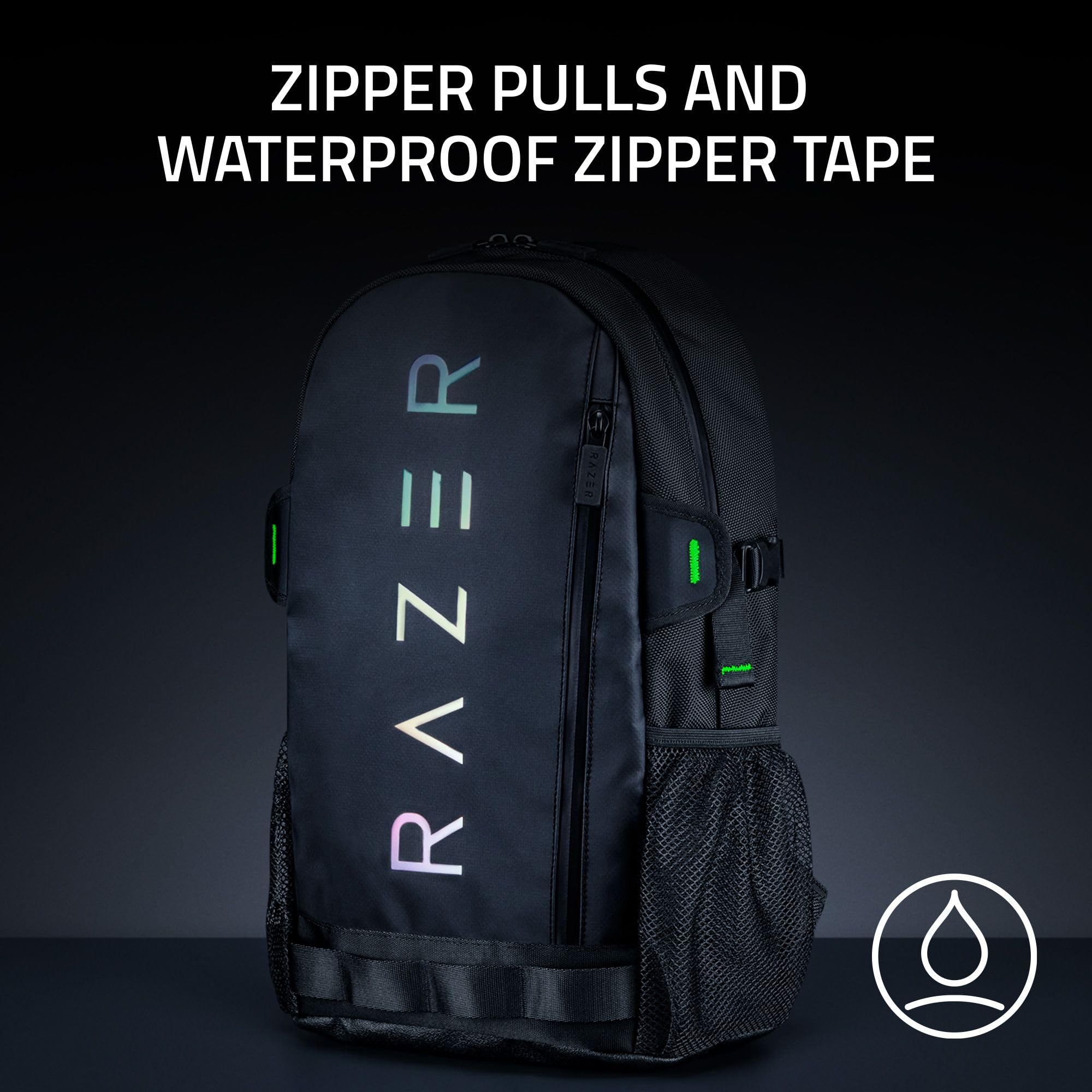 Razer Rogue v3 14-Inch Gaming Laptop Backpack - Waterproof & Tear-Resistant Travel Computer Bag with Mesh Side Pocket - Fits 14-Inch Notebooks & Chromebooks - Perfect for Gaming, Work & School Commutes