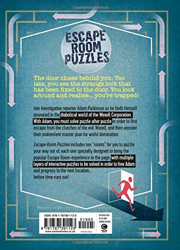 Escape Room Puzzle Book - Challenging Brain Teasers & Mystery Games for Adults & Teens | Perfect for Parties, Team Building & Family Game Nights
