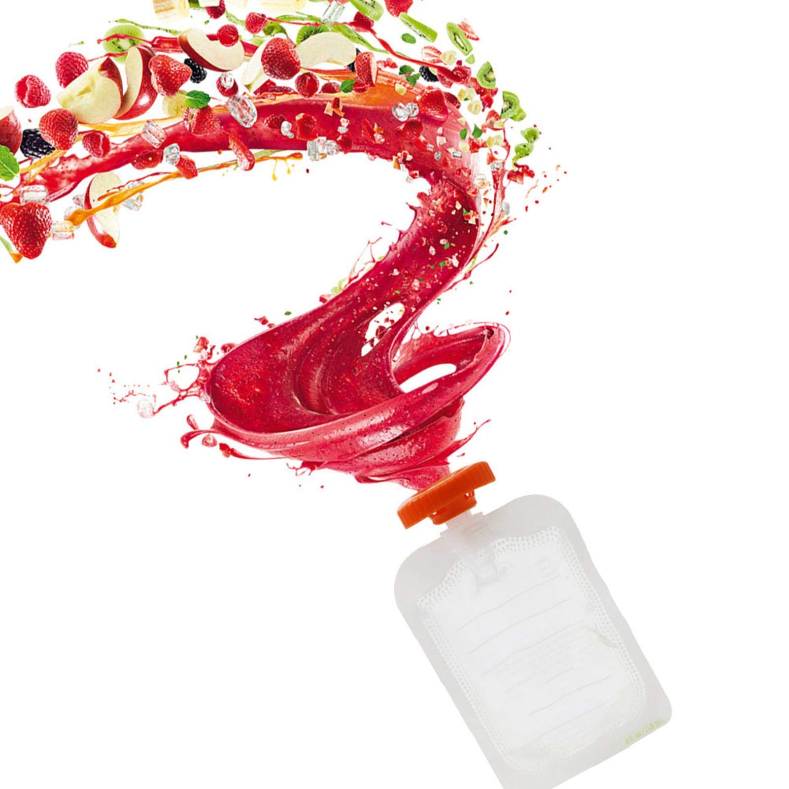 **Reusable Baby Food Pouch - Squeeze Station for Fresh Fruit Puree & Juice | Infant & Toddler Meal Storage Bags | Perfect for On-the-Go Snacks & Daycare Lunches**