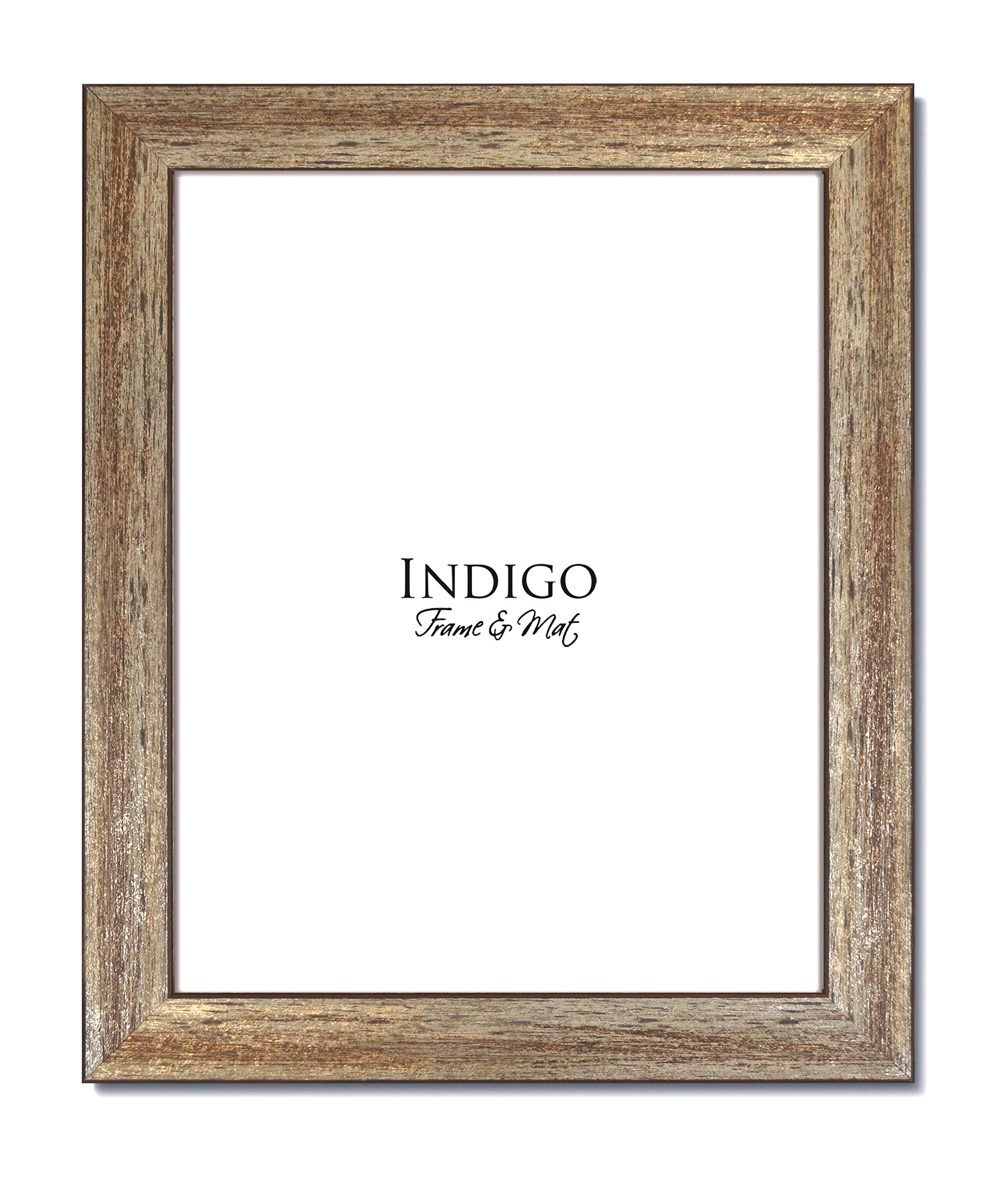 16x20 Silver Patina Photo Frame with Oyster/Gray Mat for 11x14 - Elegant Wall or Tabletop Display for Home, Office, or Gift