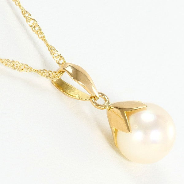 18K Yellow Gold Pearl Necklace for Women - Elegant Bridal Jewelry, Wedding Gift & Special Occasion Accessory