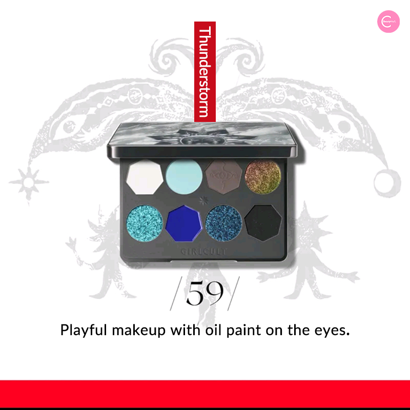 Girlcult Miao Witchcraft Series 8-Color Eyeshadow Palette - Highly Pigmented, Long Lasting Makeup for Halloween, Cosplay & Gothic Looks
