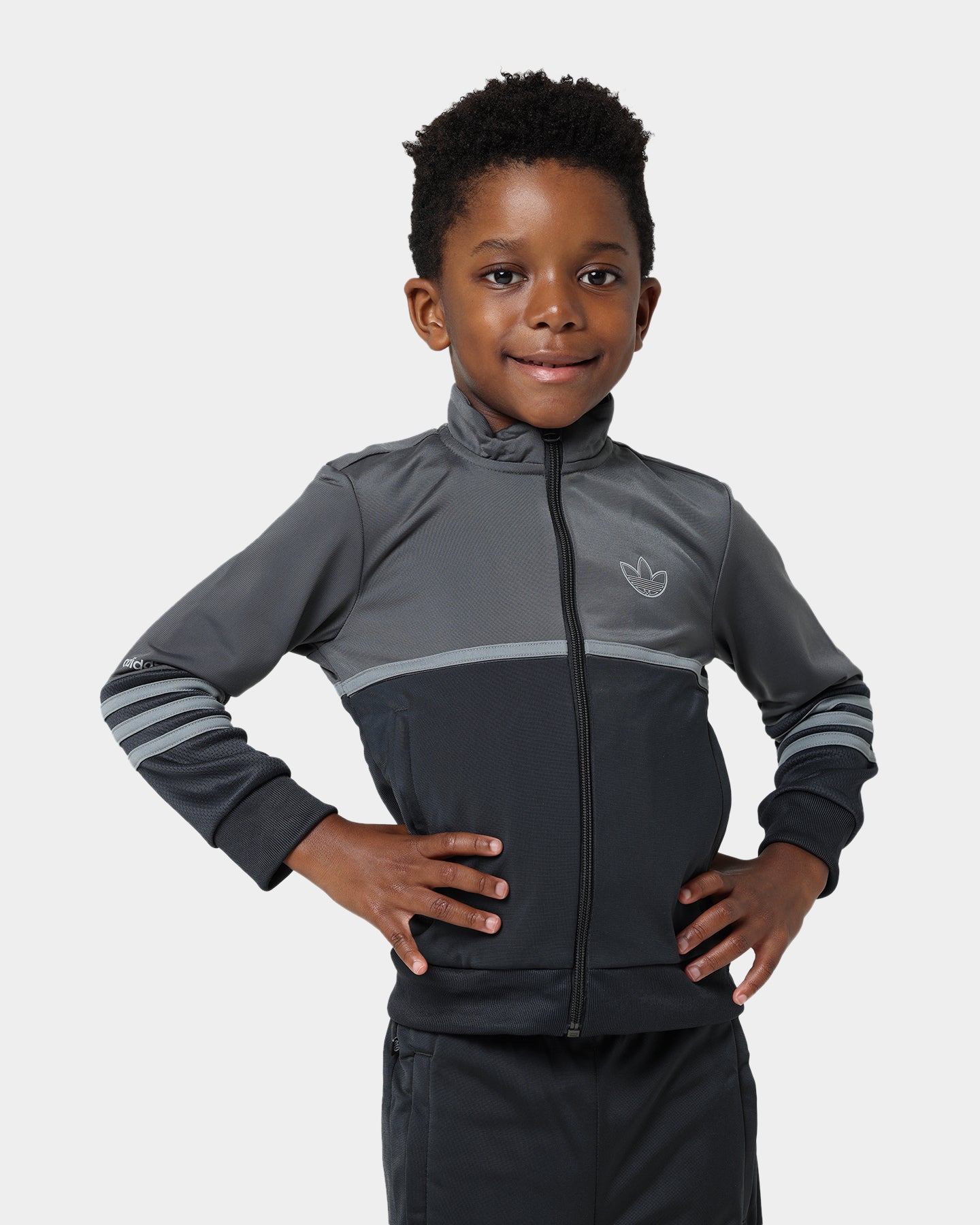 Adidas Kids' Grey Tracksuit Set - Comfortable Athletic Outfit for Boys & Girls - Perfect for School, Sports & Casual Wear
