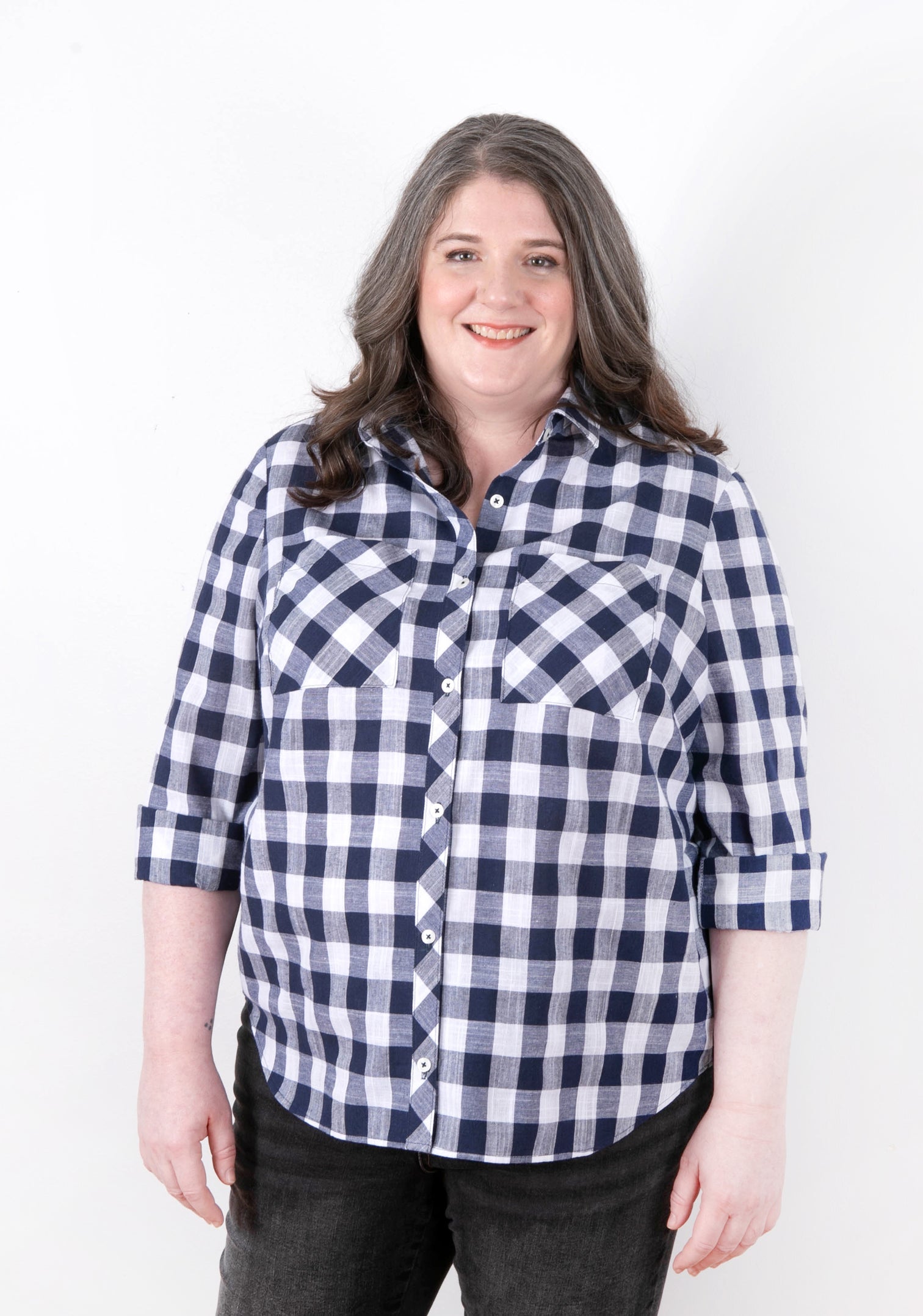 Grainline Studio Archer Button Up Shirt for Women - Size 14 (US 30) - Classic Casual & Office Wear