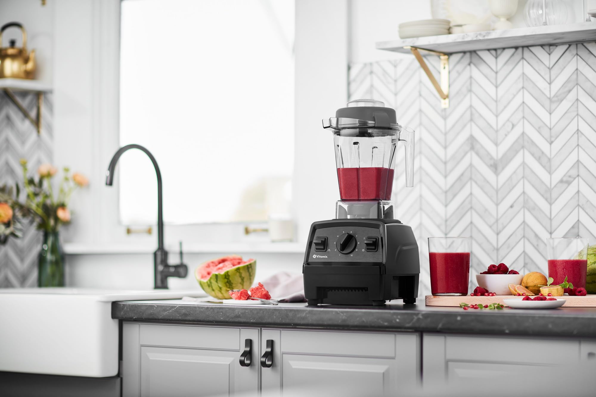 Vitamix E310 Explorian Blender - Professional-Grade 48oz Countertop Blender with BPA-Free Container, Perfect for Smoothies, Soups & Nut Butters - Black