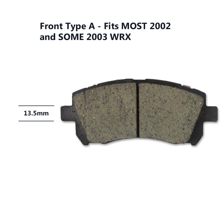 Hawk HPS Performance Brake Pads for 2002-2005 Subaru WRX - High Performance Street & Track Use