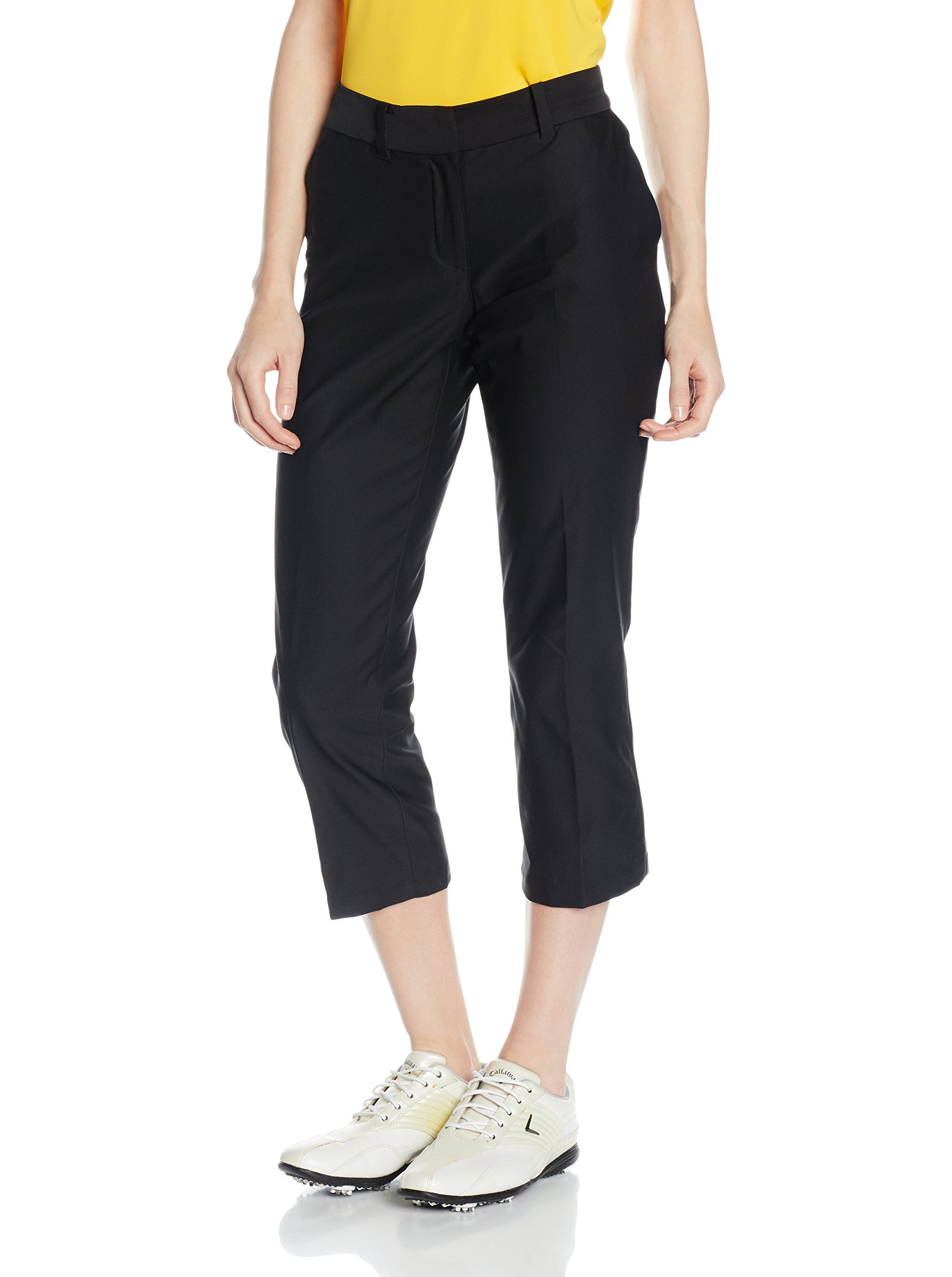 Nike Golf Women's Tournament Crop Pants - Black/Black - Size 4 - Comfortable & Stretchable for Golf Practice & Tournaments