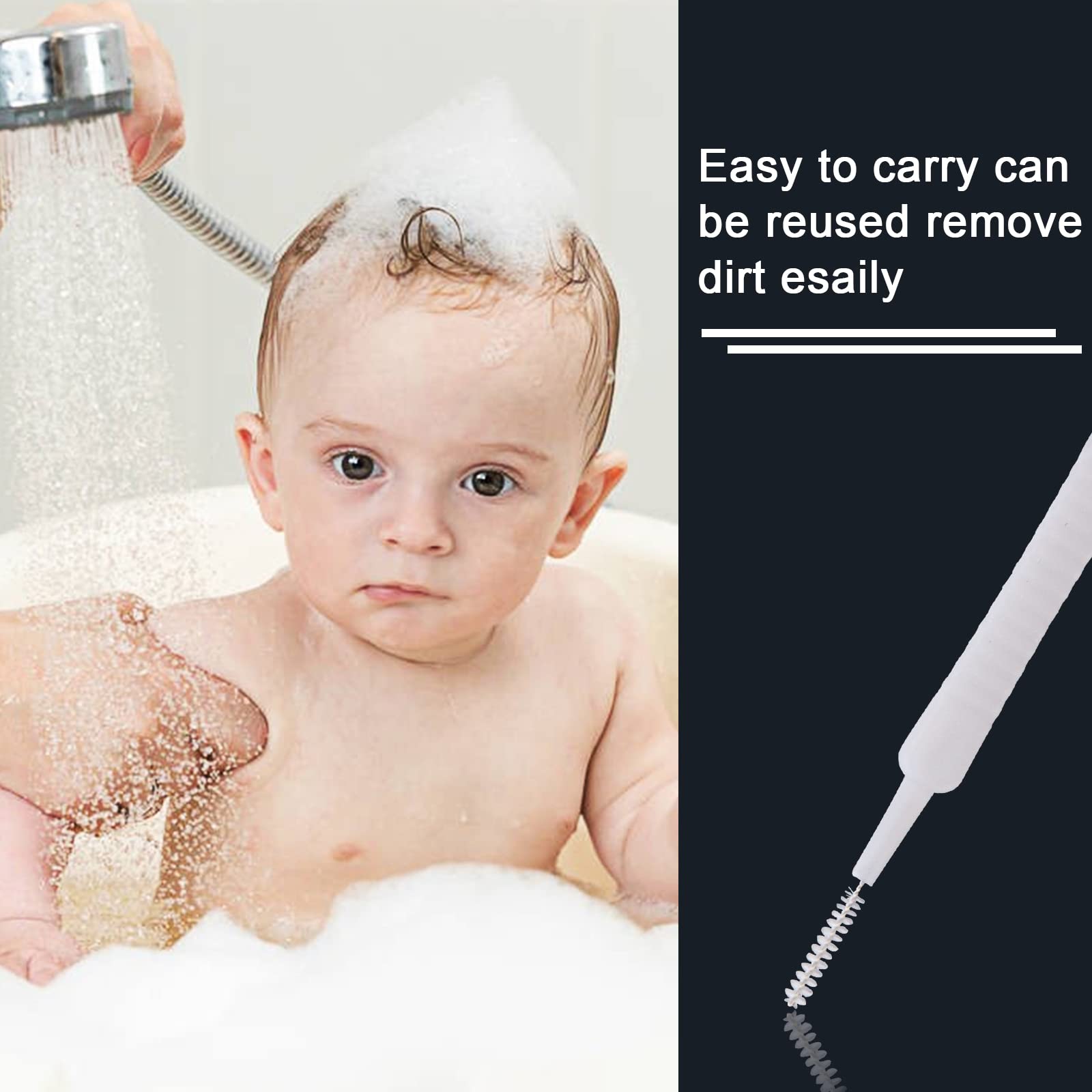 50-Pack Anti-Clog Shower Head Cleaning Brushes with Nylon Bristles - Deep Clean Shower Nozzles, Keyboard Gaps & Tight Spaces - Perfect for Bathroom, Kitchen & Electronics Maintenance