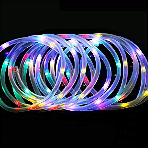 KORADA 39Ft 100 LED Solar Rope Lights - Waterproof Outdoor Solar String Lights with Light Sensor | Fairy Lights for Halloween, Christmas, Garden, Lawn, Patio, Wedding & Party Decorations | Multi-Color LED Lights for Backyard, Pathway & Landscape Lighting