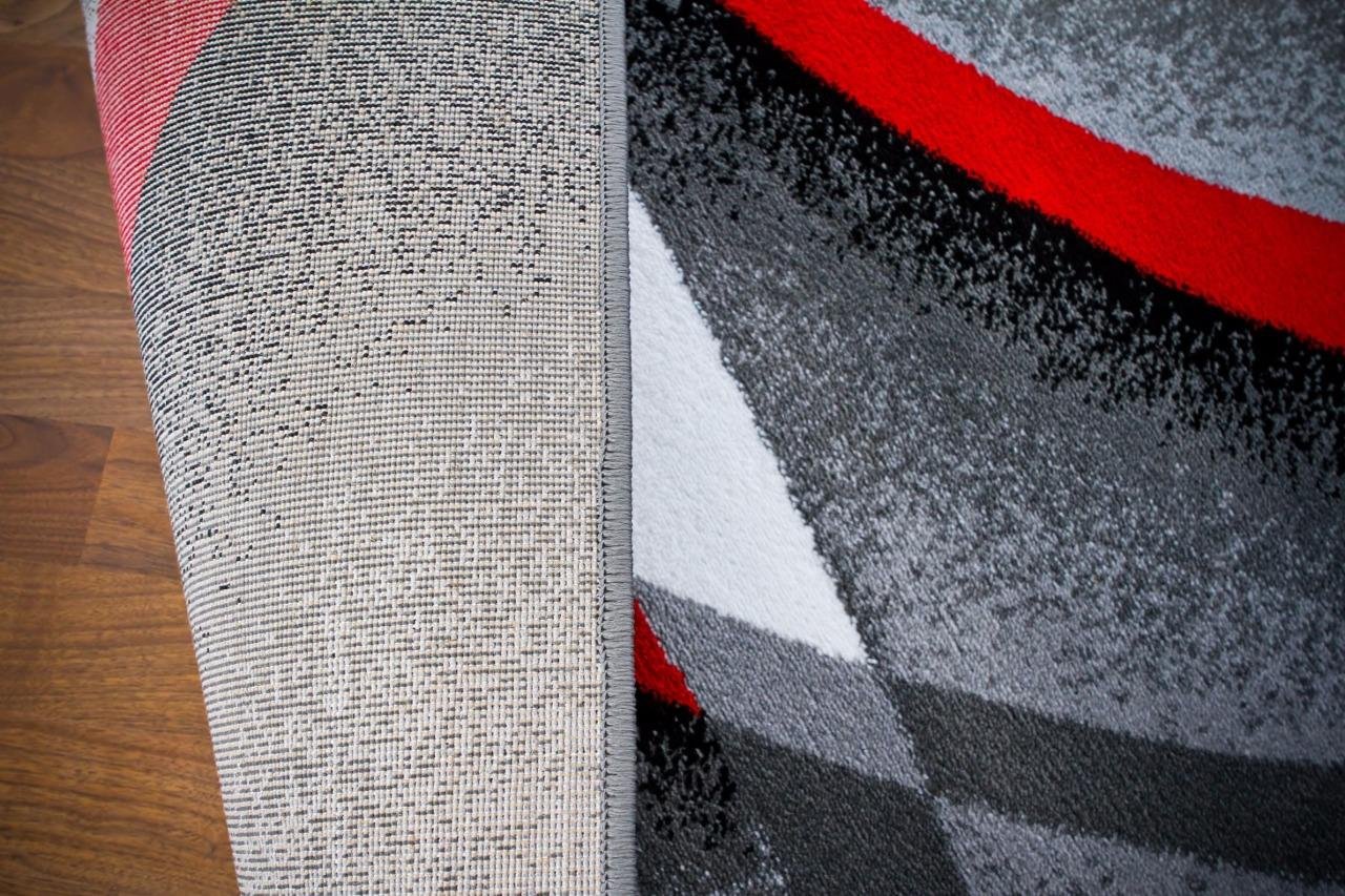 2305 Geometric Abstract Gray 2x7 Area Rugs for Entryway - Modern Non-Slip Runner for Hallway, Living Room & Bedroom - Perfect for Home Decor & High Traffic Areas