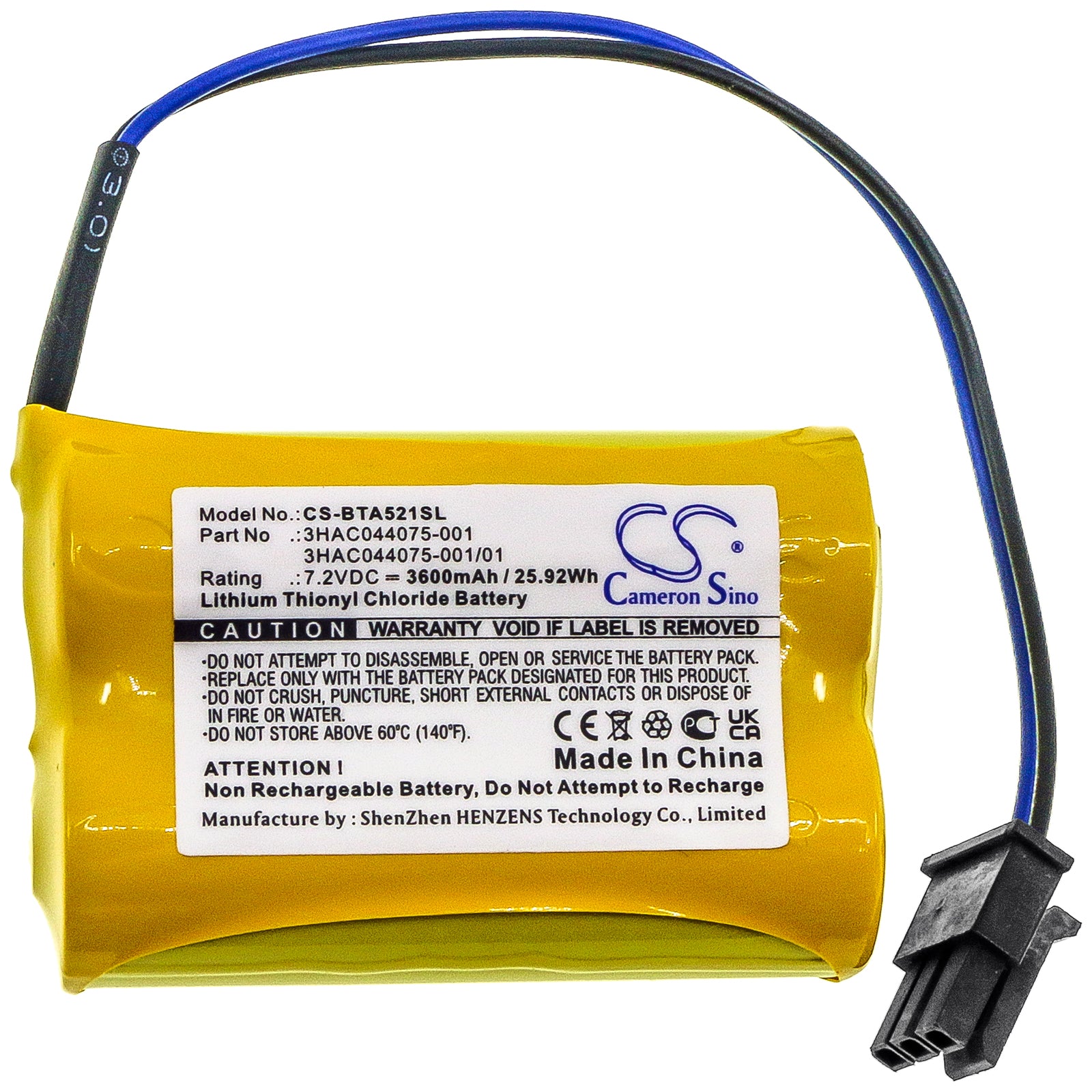 ABB 1SAP180300R0001 Replacement Battery for IRB 140, IRB 1410, IRB 1520ID & PLC - Compatible with 3HAB9999, 3HAB2038, 3HAC044075, 3HAC044168, 3HAC16831 Models | Industrial Robot Backup Power Solution