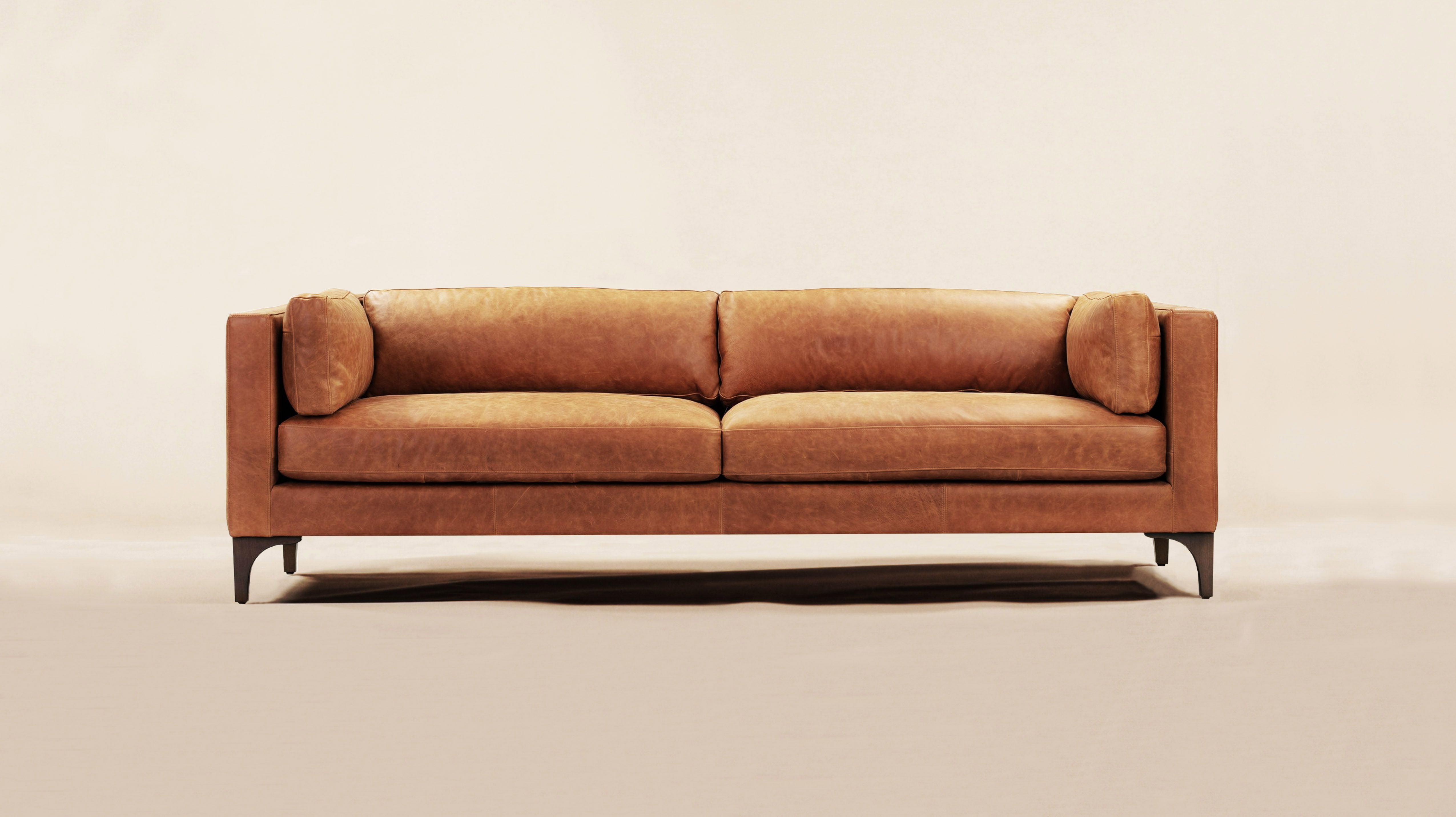 Premium Argan Leather Sofa - Luxurious Genuine Leather Couch for Living Room, Office & Lounge - Modern Comfortable Sectional Sofa for Home Decor