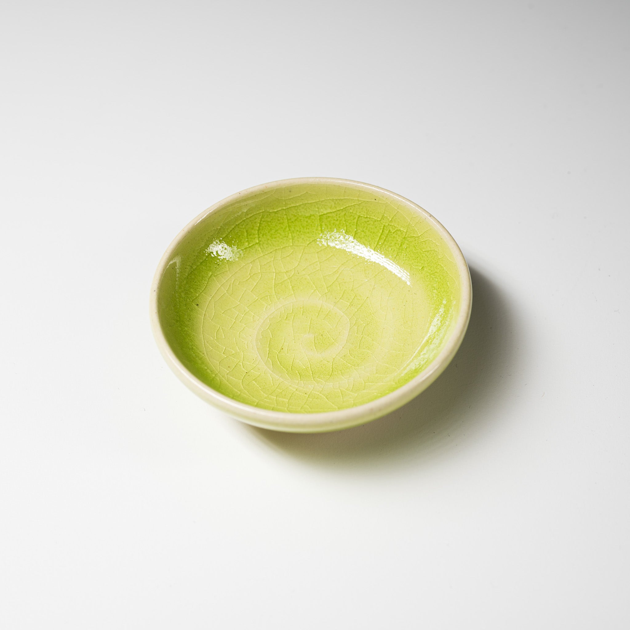 NINSHU Small Japanese Dish - Kaguya Green Ceramic Appetizer Plate for Sushi, Soy Sauce & Condiments | Perfect for Home Dining, Restaurants & Gift Giving