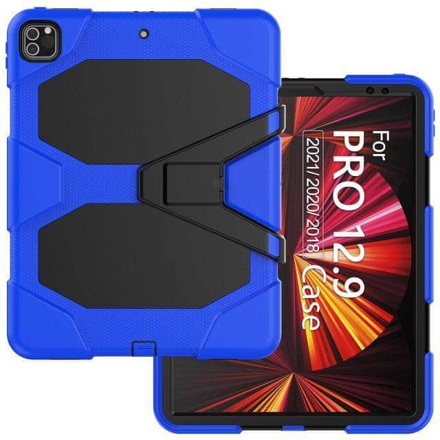 2021 iPad Pro 12.9 Shockproof Rugged Case with Thick Silicone Cover - Heavy Duty Protection for Work, Travel & Outdoor Activities