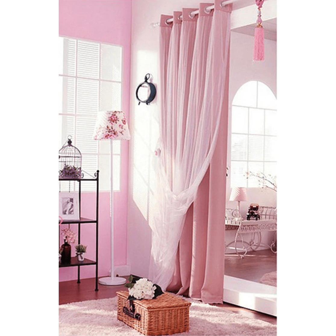 Luxury Veil Curtain - Soft Sheer Window Drapes in Pink, Beige, Blue & White | Elegant Home Decor for Living Room, Bedroom & Wedding Decorations
