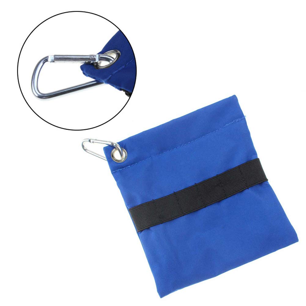Premium Nylon Golf Tee Storage Pouch with Zipper & Carabiner - Unisex Blue Golf Tee Holder for Men & Women | Perfect for Golf Course, Driving Range & Tournament Play