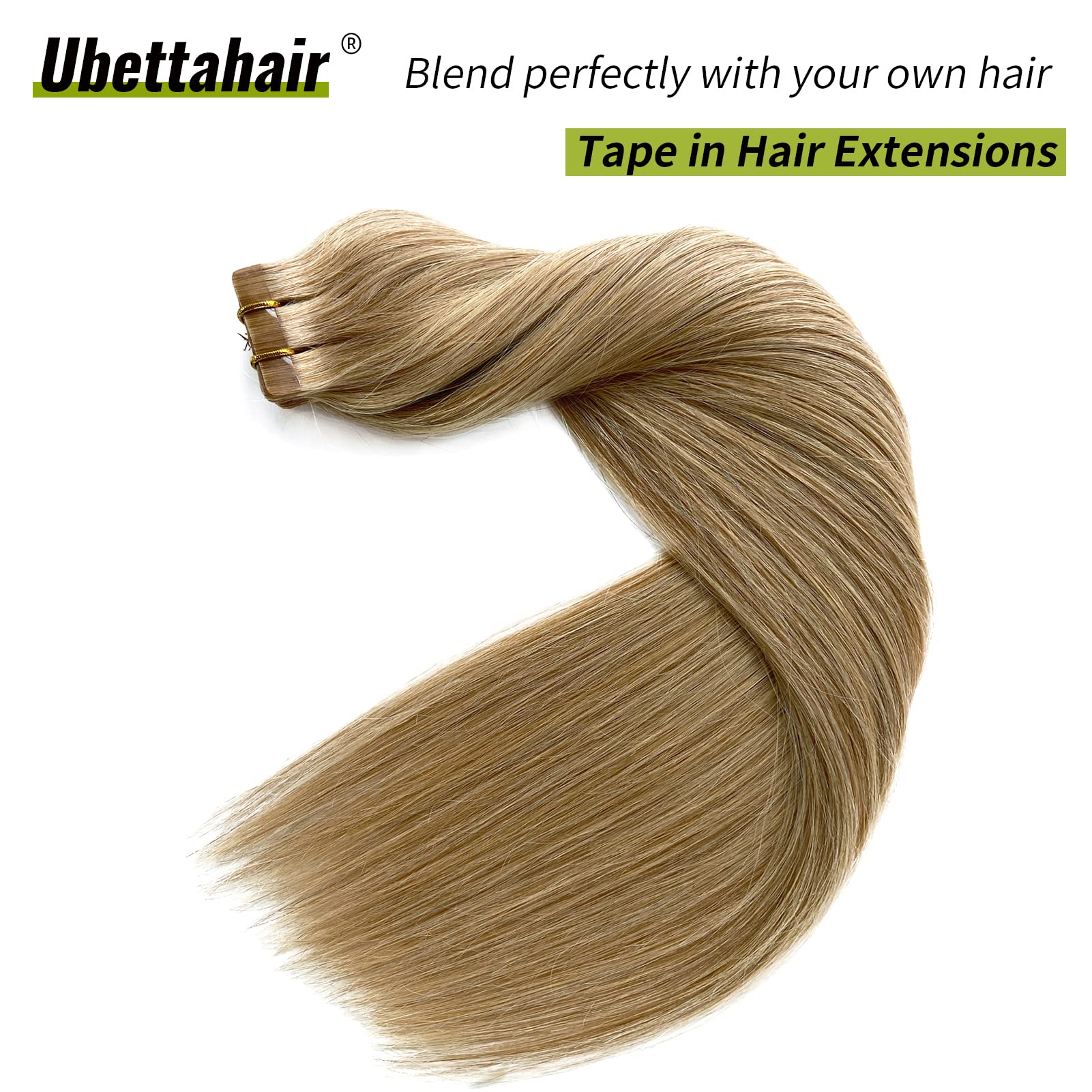 Premium 20-Piece Real Human Hair Tape-In Extensions - 24 Inch Golden Blonde (70g) | Invisible Adhesive Skin Weft for Natural Look | Perfect for Daily Wear, Special Occasions & Volume Boosting