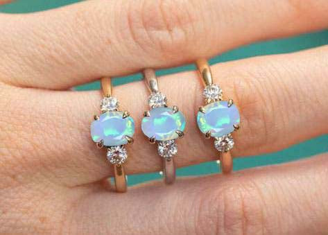 Fire White Opal Gemstone Ring - Genuine Natural Opal Jewelry for Women | Elegant Gift for Birthday, Anniversary & Special Occasions | Perfect for Evening Wear, Weddings & Date Nights