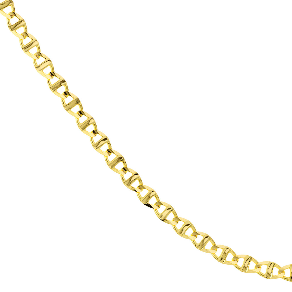 14K Gold Mariner Link Chain Necklace - 20 Inch Solid Gold Rope Chain for Men & Women - Perfect for Layering, Gifts & Everyday Wear