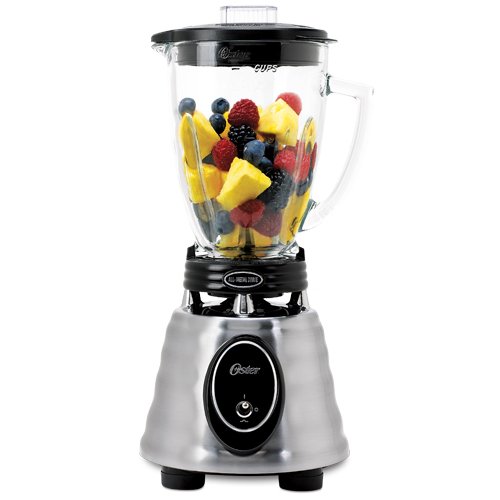 Oster BPCT02-BA0-000 6-Cup Glass Jar 2-Speed Beehive Blender, Brushed Stainless Steel - Perfect for Smoothies, Milkshakes & Food Prep in Home Kitchens