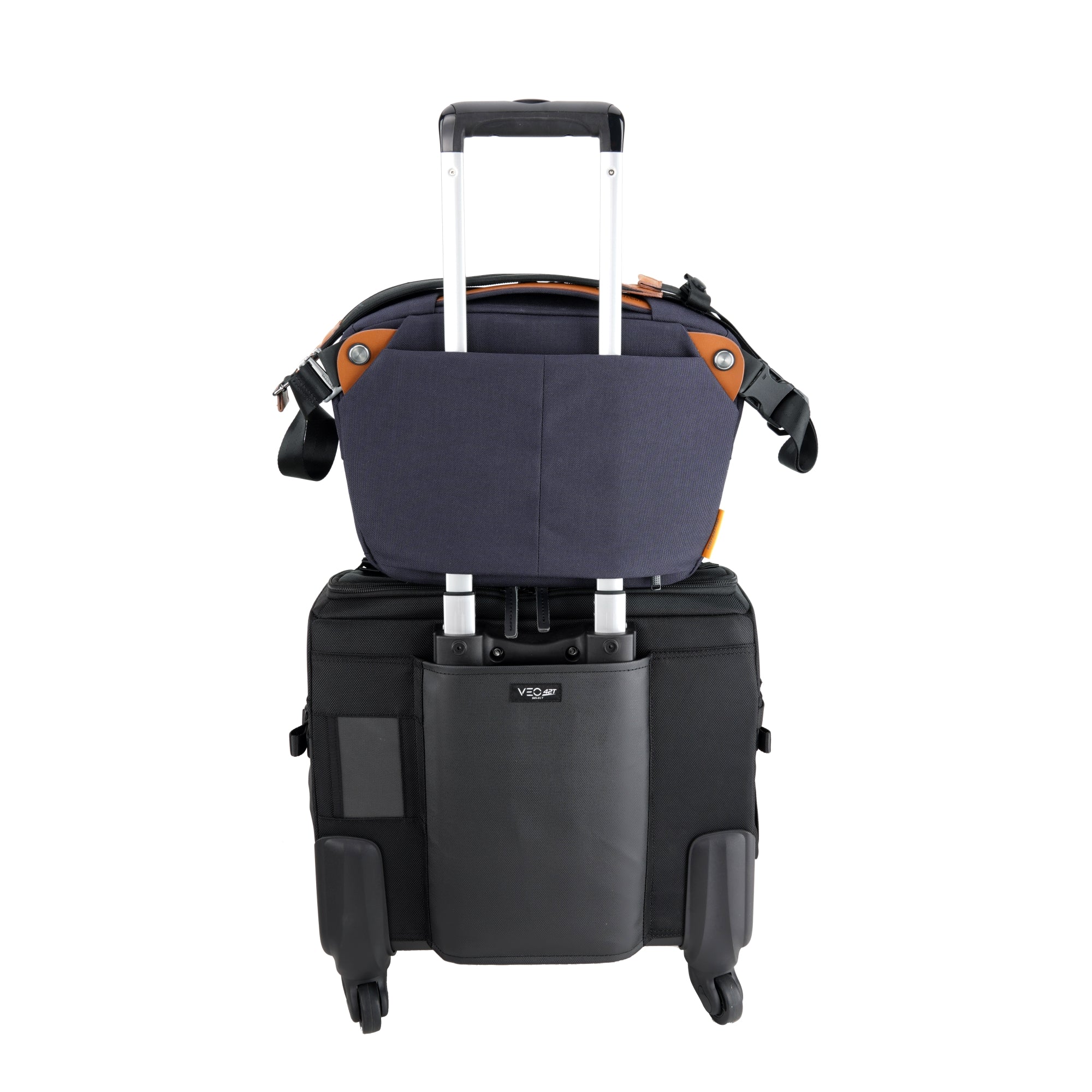 VEO City CB34 NV Crossbody Camera Bag for DSLR - Waterproof & Anti-Theft Design, Navy Blue - Perfect for Travel, Hiking & Everyday Use